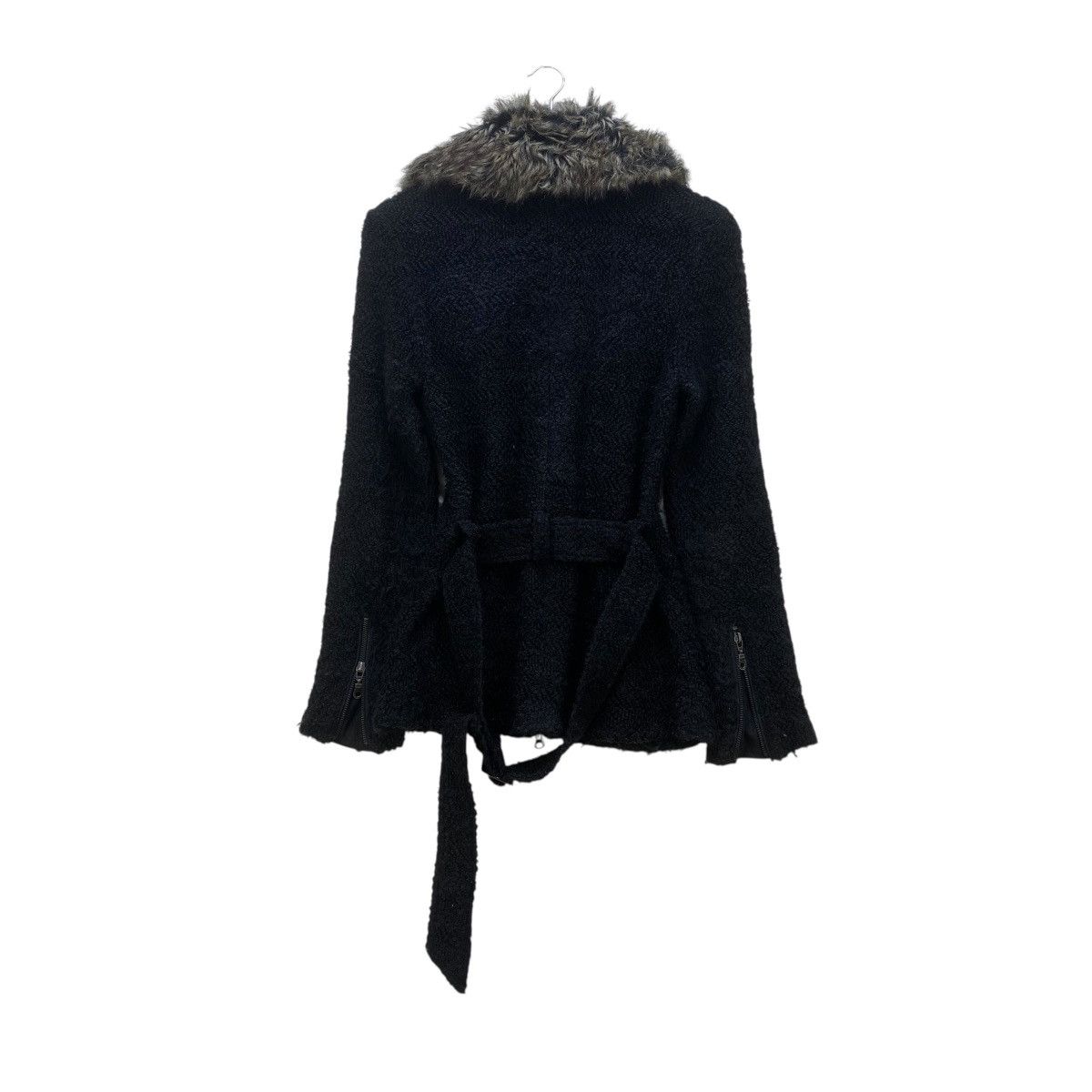 BUFFALO BOBS 🔥Rare Buffalo Bob High Collar Fur Belted Jacket Size M / US 6-8 / IT 42-44 - 3 Thumbnail