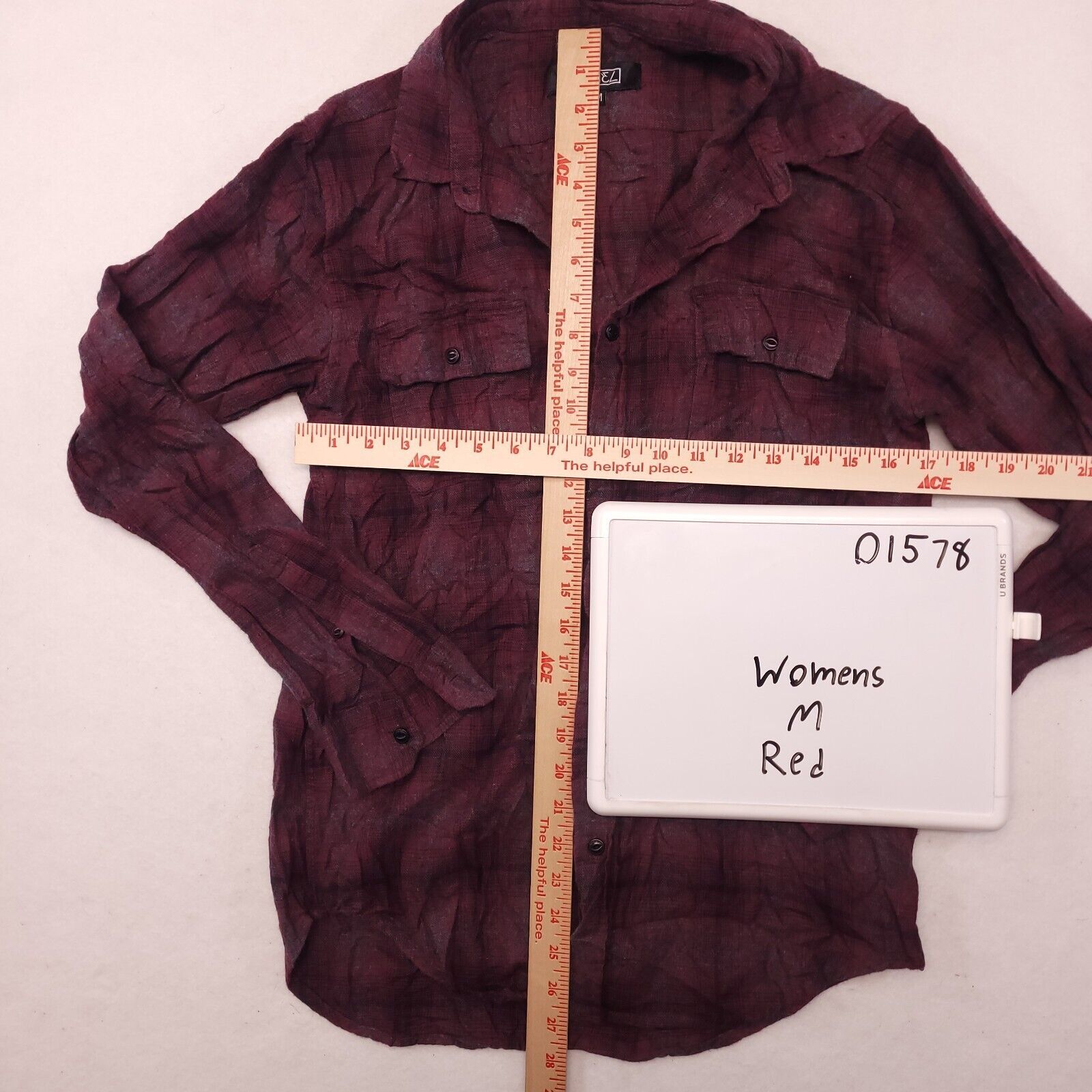 Ezekiel Ezekiel Tartan Flannel Button Up Shirt Womens Size M Red Size M / US 6-8 / IT 42-44 - 7 Thumbnail