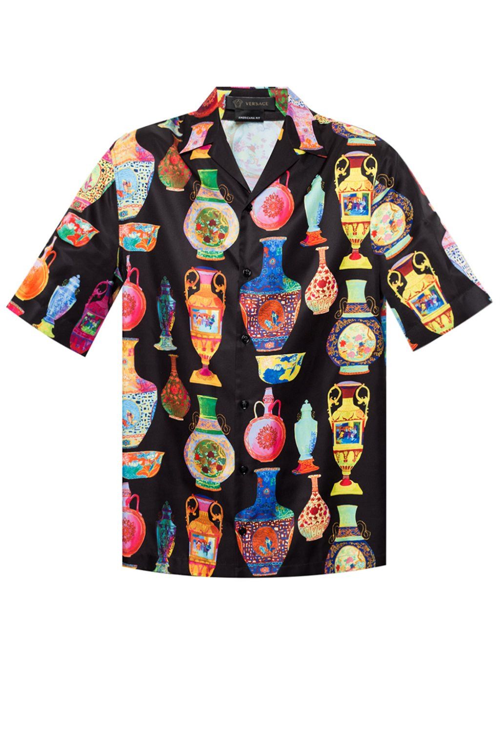 image of Versace X Andy Dixon 7 Vessels Vacation Shirt Men's Size 39