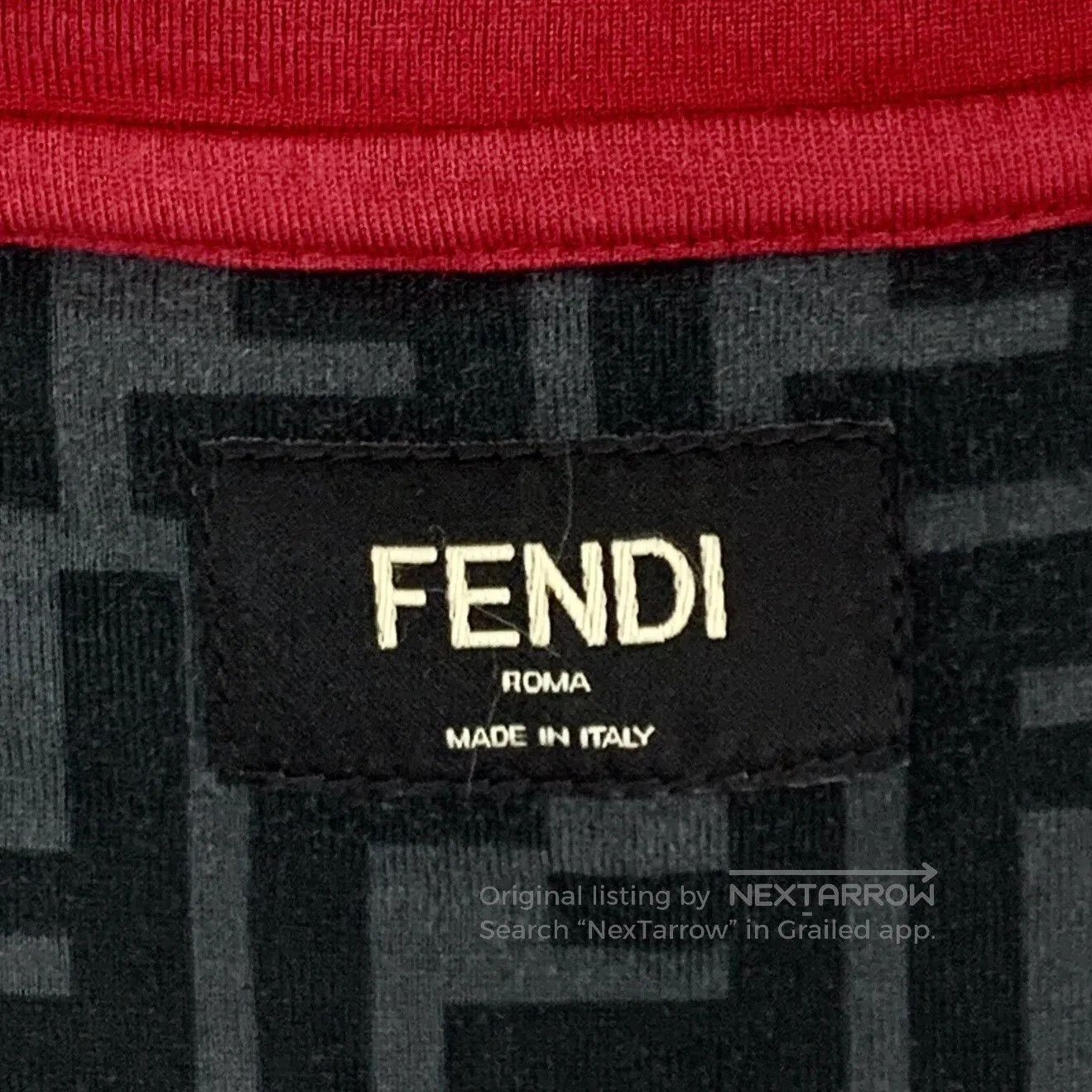 Fendi FENDI Black Classic Double F Printed Cotton Round Neck Sho Size US S / EU 44-46 / 1 - 5 Thumbnail