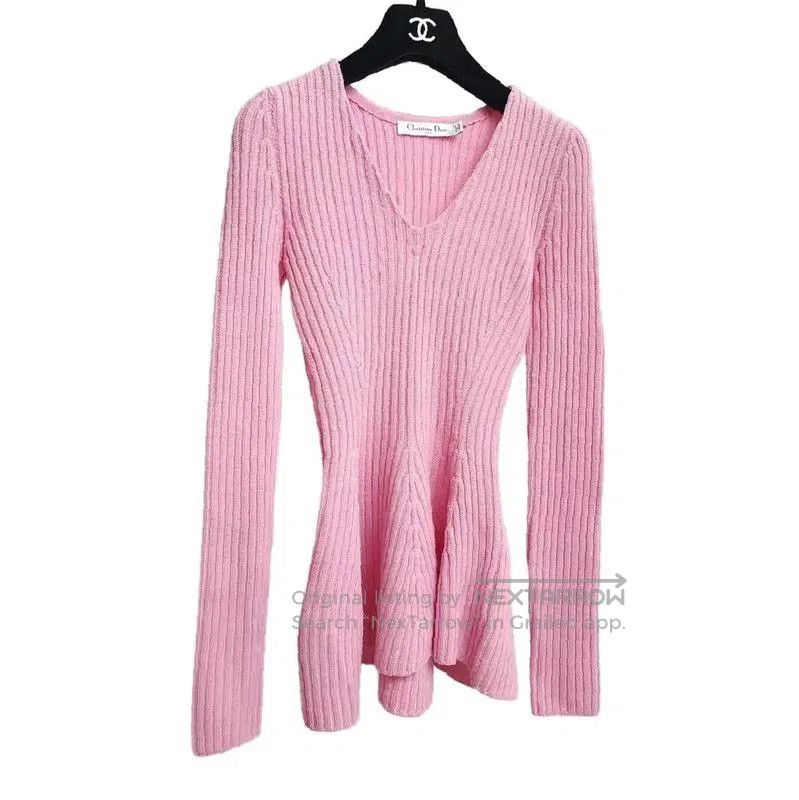 Dior Dior Pink Wool Long Sleeve Knit Top . Size S / US 4 / IT 40 - 2 Thumbnail