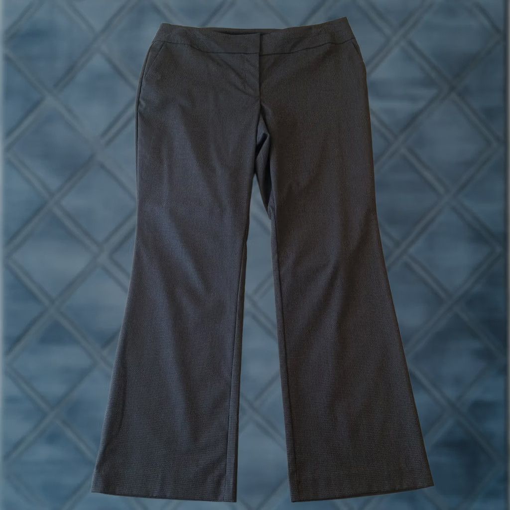 Ann Taylor Ann Taylor Petite Dress Pants Womens Size 12P Micro Check Blue Black Size 34" / US 12 / IT 48 - 1 Thumbnail