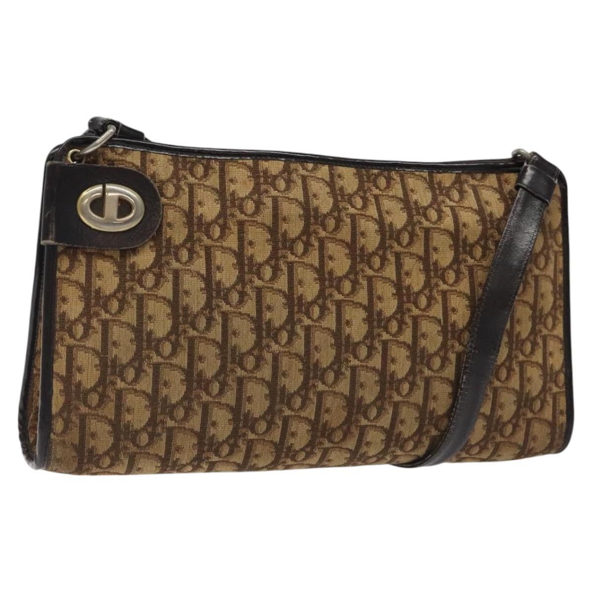 Dior DIOR Trotter Canvas Shoulder Bag Brown Gold Size ONE SIZE - 1 Thumbnail