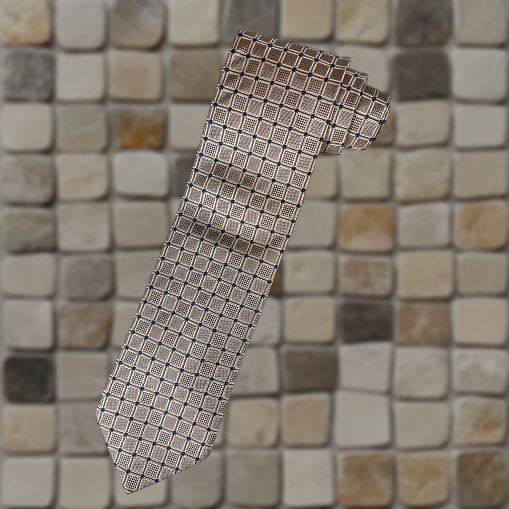 Ermenegildo Zegna Ermenegildo Zegna Tie Men's Silk Luxury Geometric Textured Multicolor Made in Italy Size ONE SIZE - 1 Thumbnail