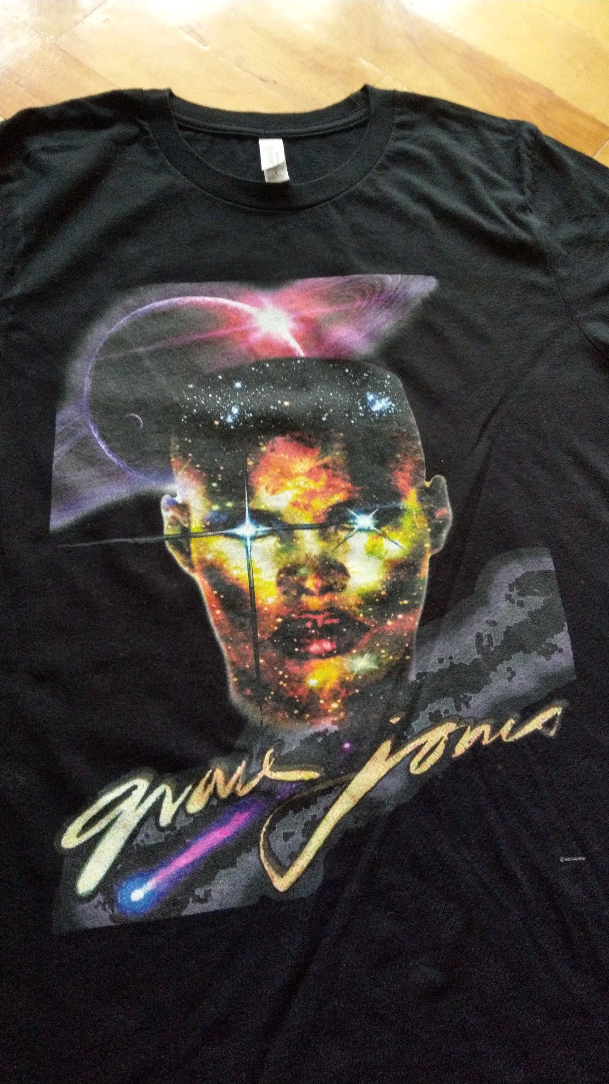 Band Tees × Vintage GRACE JONES Overprint Shirt Fan Print Tee Original 90s Size US M / EU 48-50 / 2 - 3 Thumbnail