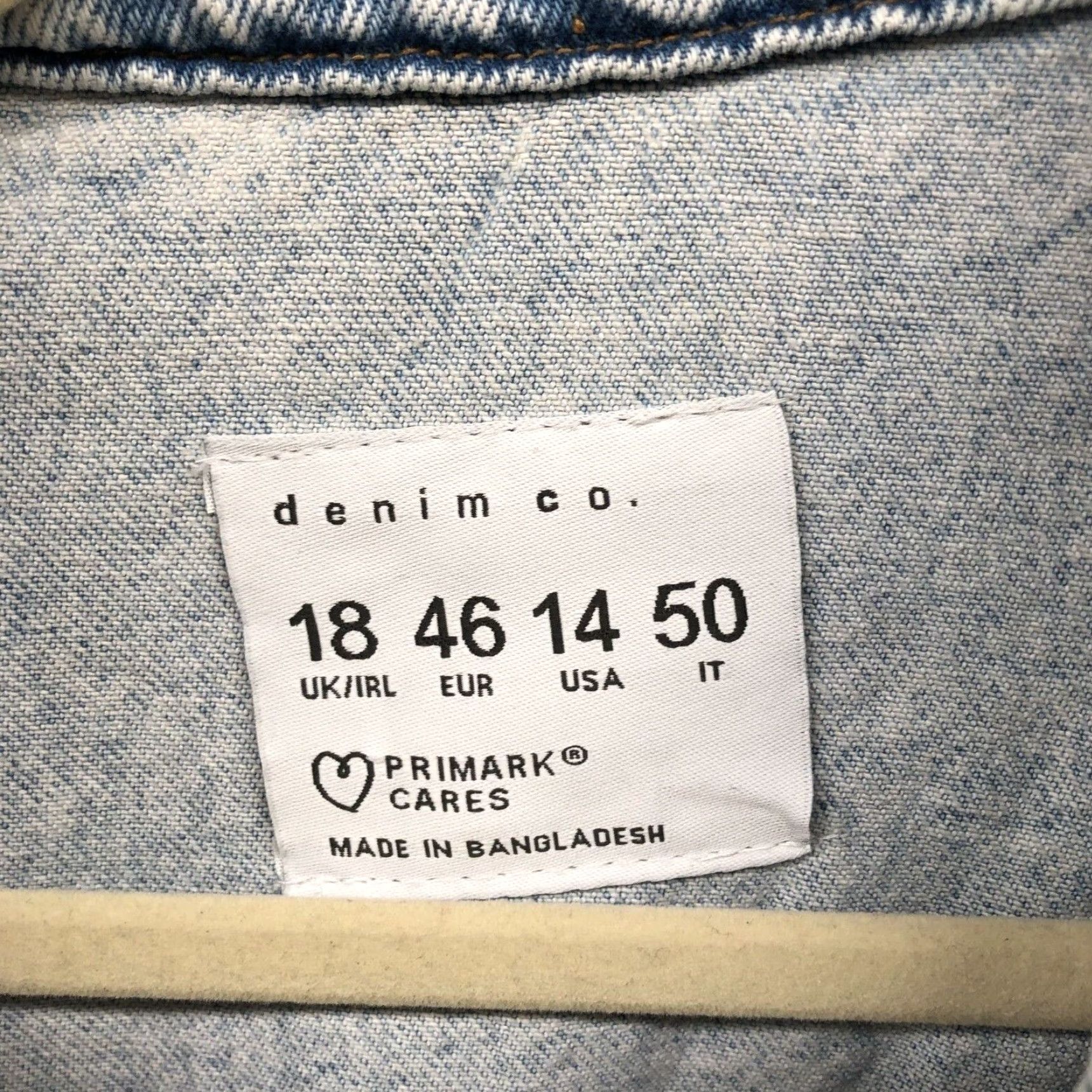 Primark VINTAGE Primark Denim Jacket Women's Oversized Jean Coat 14 Light Wash 90s Grunge Streetwear Size 36" / US 14 / IT 50 - 5 Thumbnail