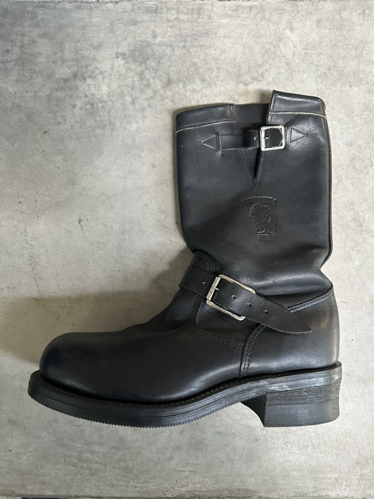 Chippewa Chippewa Engineer Boots (Vibram Sole) — Black — Size 7D Size US 7 / EU 40 - 3 Thumbnail