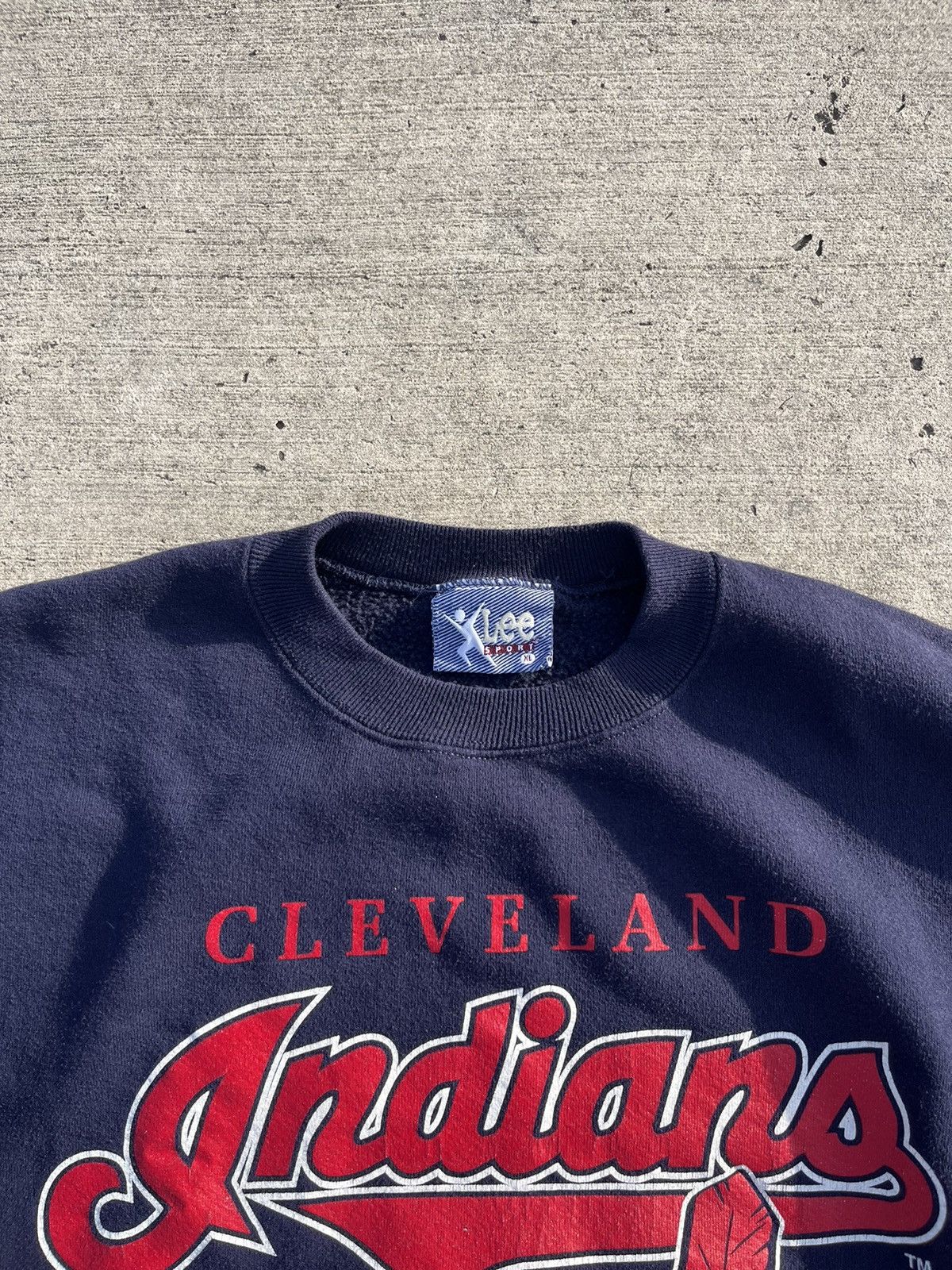 Lee 1995 CLEVELAND INDIANS SWEATER Size US XL / EU 56 / 4 - 2 Thumbnail