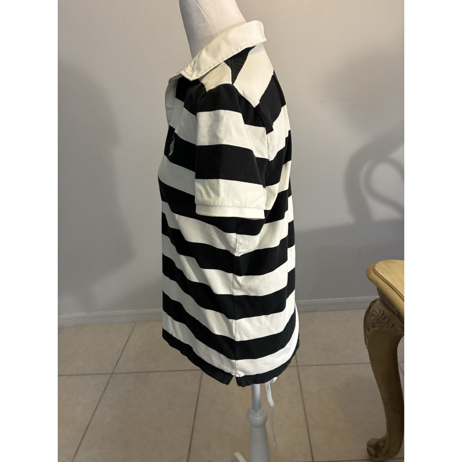 Lauren Ralph Lauren Polo Ralph Lauren Woman L White and Black Striped Polo 90s Size L / US 10 / IT 46 - 18 Thumbnail