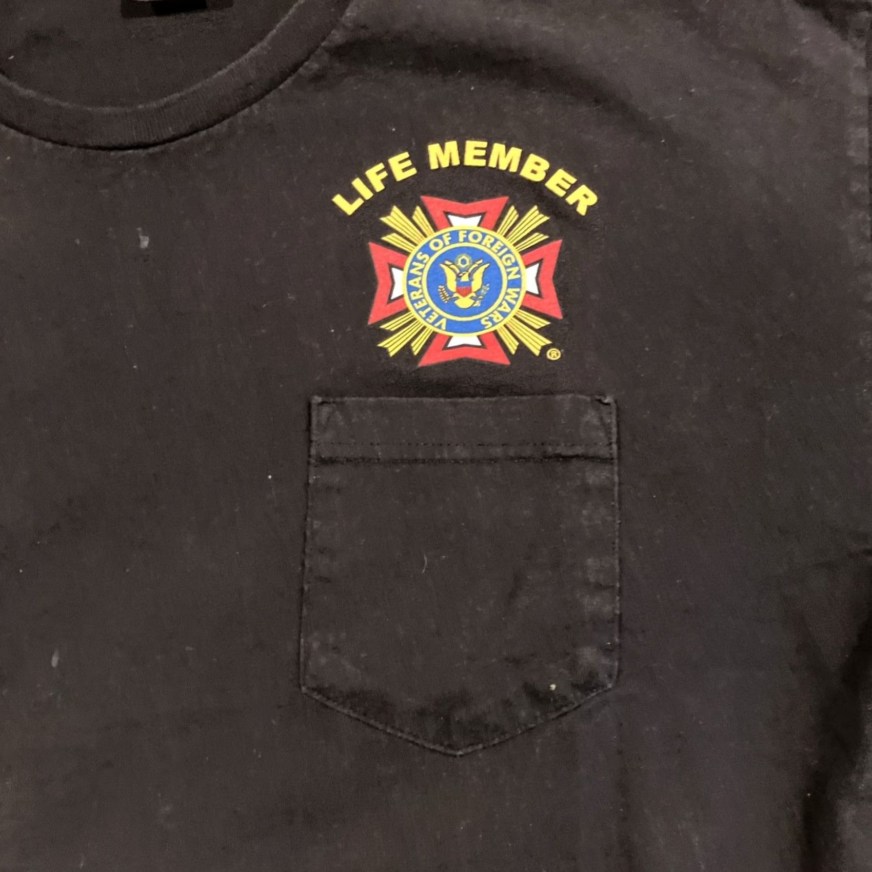 Alife VINTAGE VFW Life Member T Shirt Bayside Men's XL Black T-Shirt Size US XL / EU 56 / 4 - 2 Thumbnail