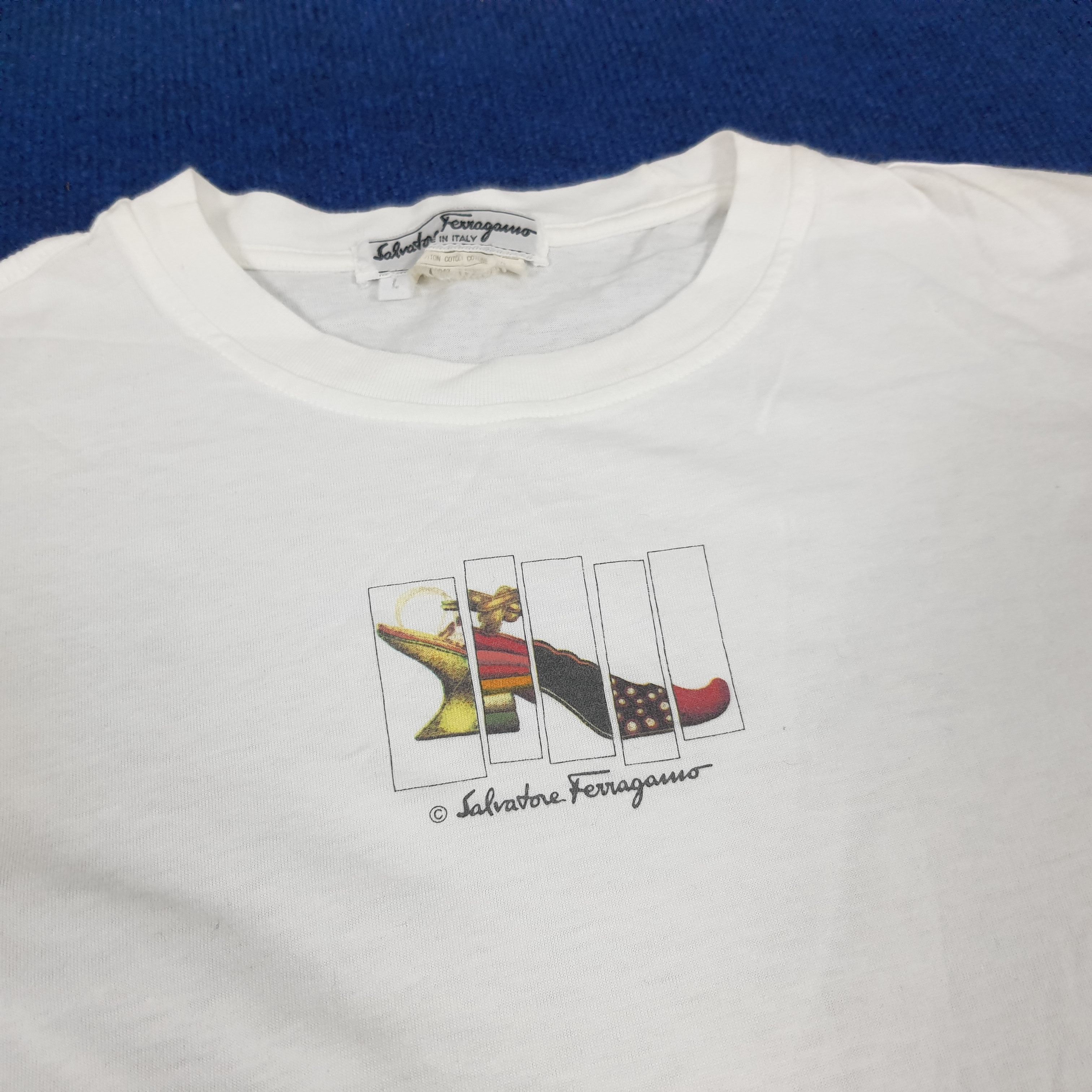 Designer × Salvatore Ferragamo × Vintage Vintage Salvatore Ferragamo Art Designer T-shirt Size US L / EU 52-54 / 3 - 2 Thumbnail