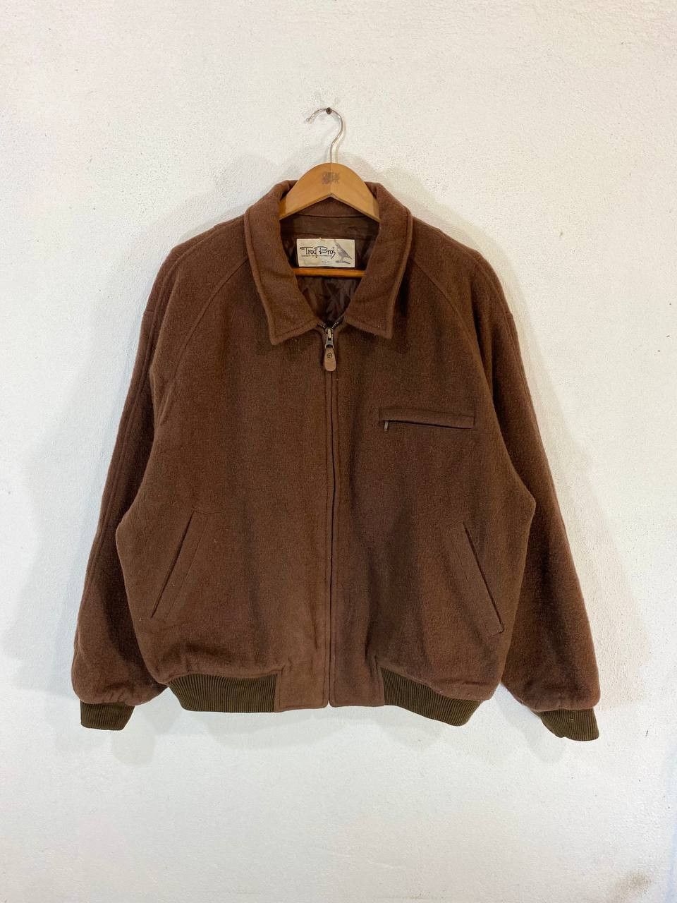 Japanese Brand vintage troy bros wool bomber jacket nice design Size US XXL / EU 58 / 5 - 1 Thumbnail