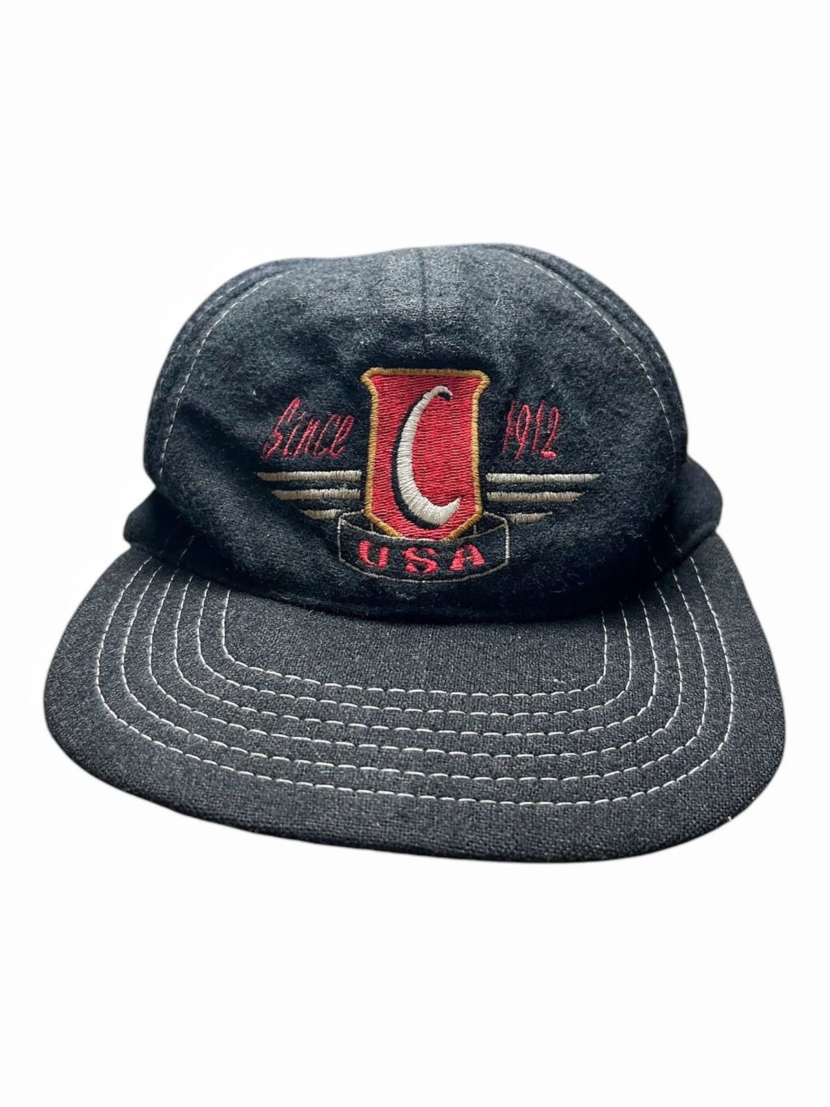 Vintage CHESTERFIELD 90s Racing Wool Hats Black motocross moto gp Size ONE SIZE - 5 Thumbnail