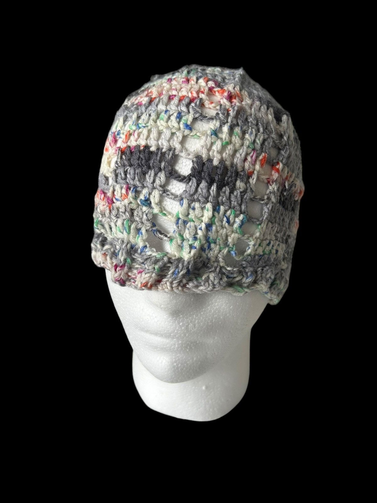 14th Addiction × Japanese Brand Crochet Knitted Distressed Design Handmade Beanie Hats Size ONE SIZE - 2 Thumbnail