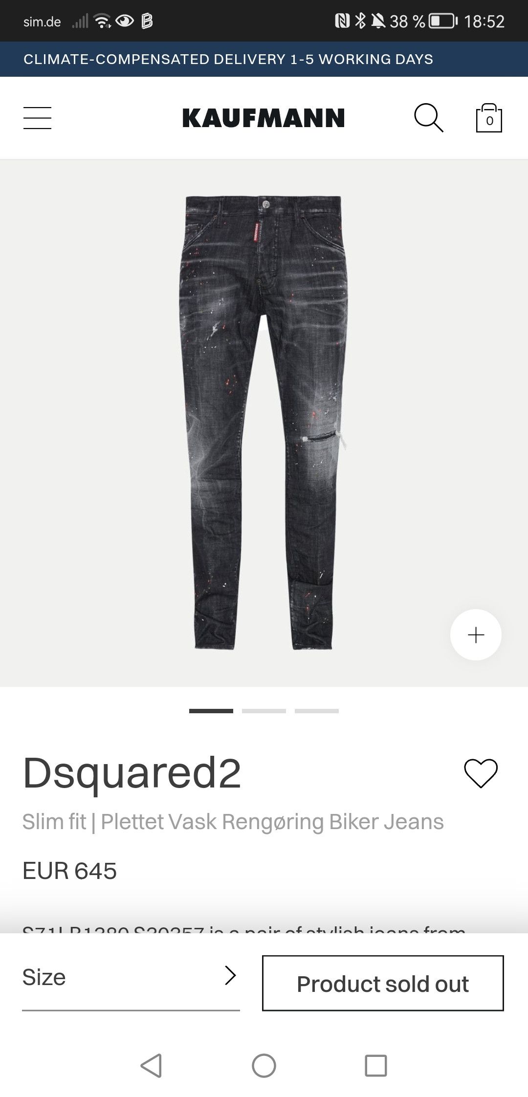 Dsquared2 DSQUARED2 24' BLACK USED DENIM PAINTED COOL GUY JEANS GR. 48 Size US 32 / EU 48 - 17 Thumbnail