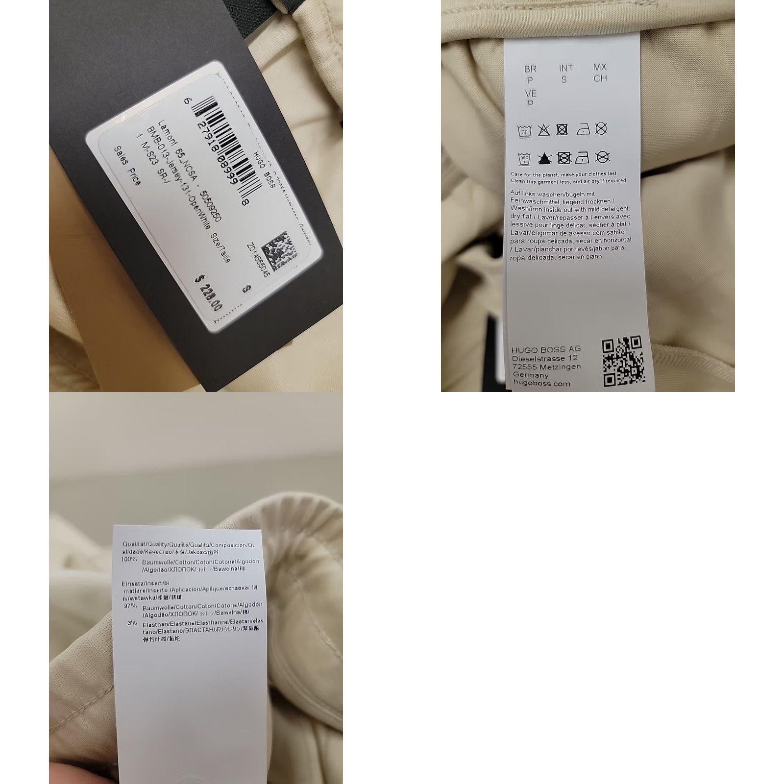 Hugo Boss HUGO BOSS Pants Sweatpants Activewear NWT Beige Size S Pants Mens Lamont Cargo Pocket Jogging NWT 33x26.5 Size US 29 - 10 Thumbnail