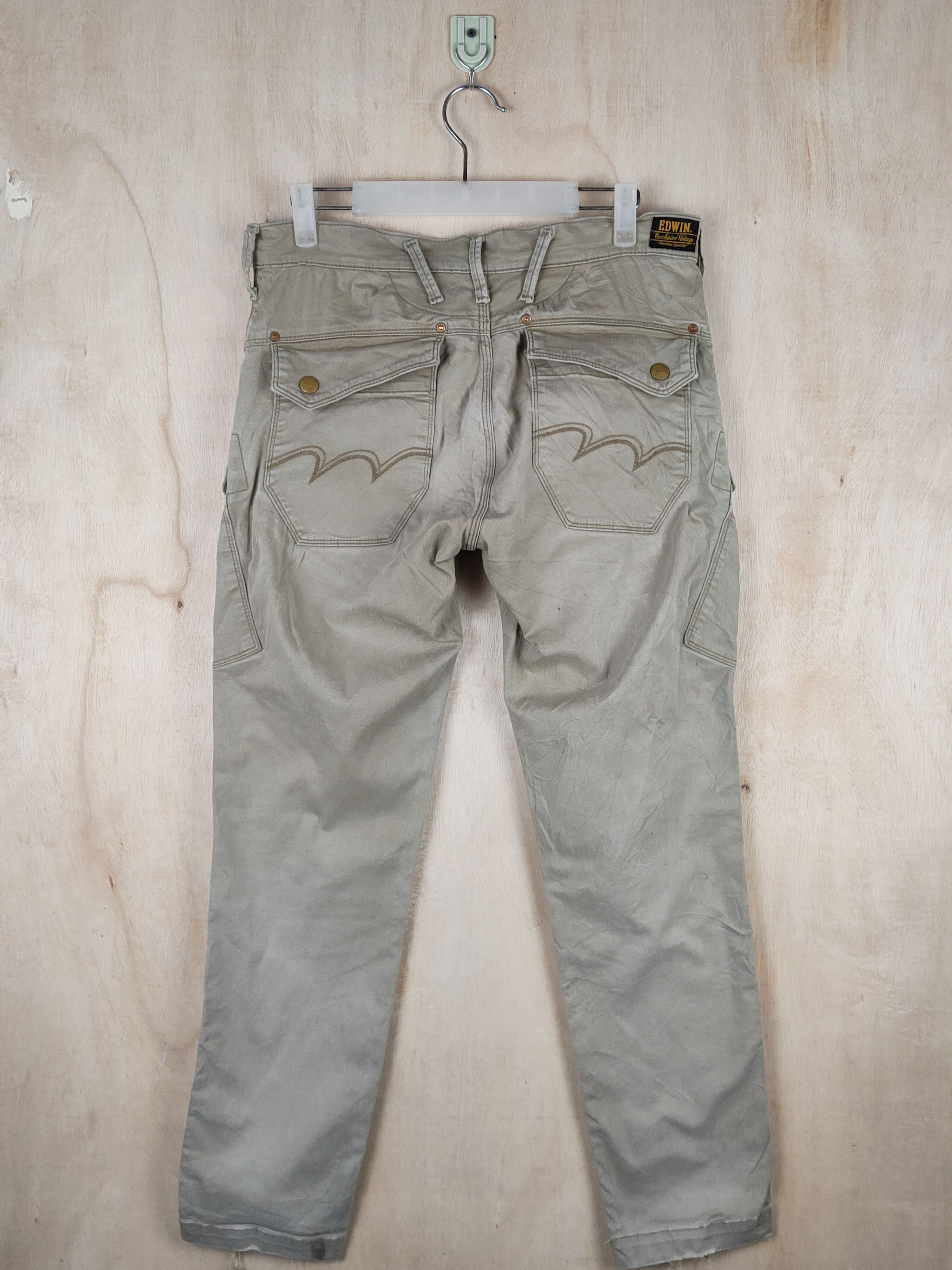 Edwin Edwin Beige Faded Multipocket Tactical Cargo Pants #S2446 Size US 31 - 7 Thumbnail