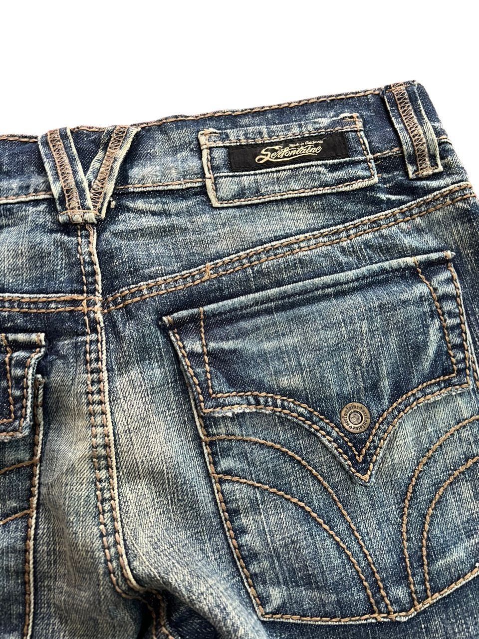Vintage Serfortaine Relaxed Wide Leg California Twisted Seams Jeans Size US 34 / EU 50 - 7 Thumbnail
