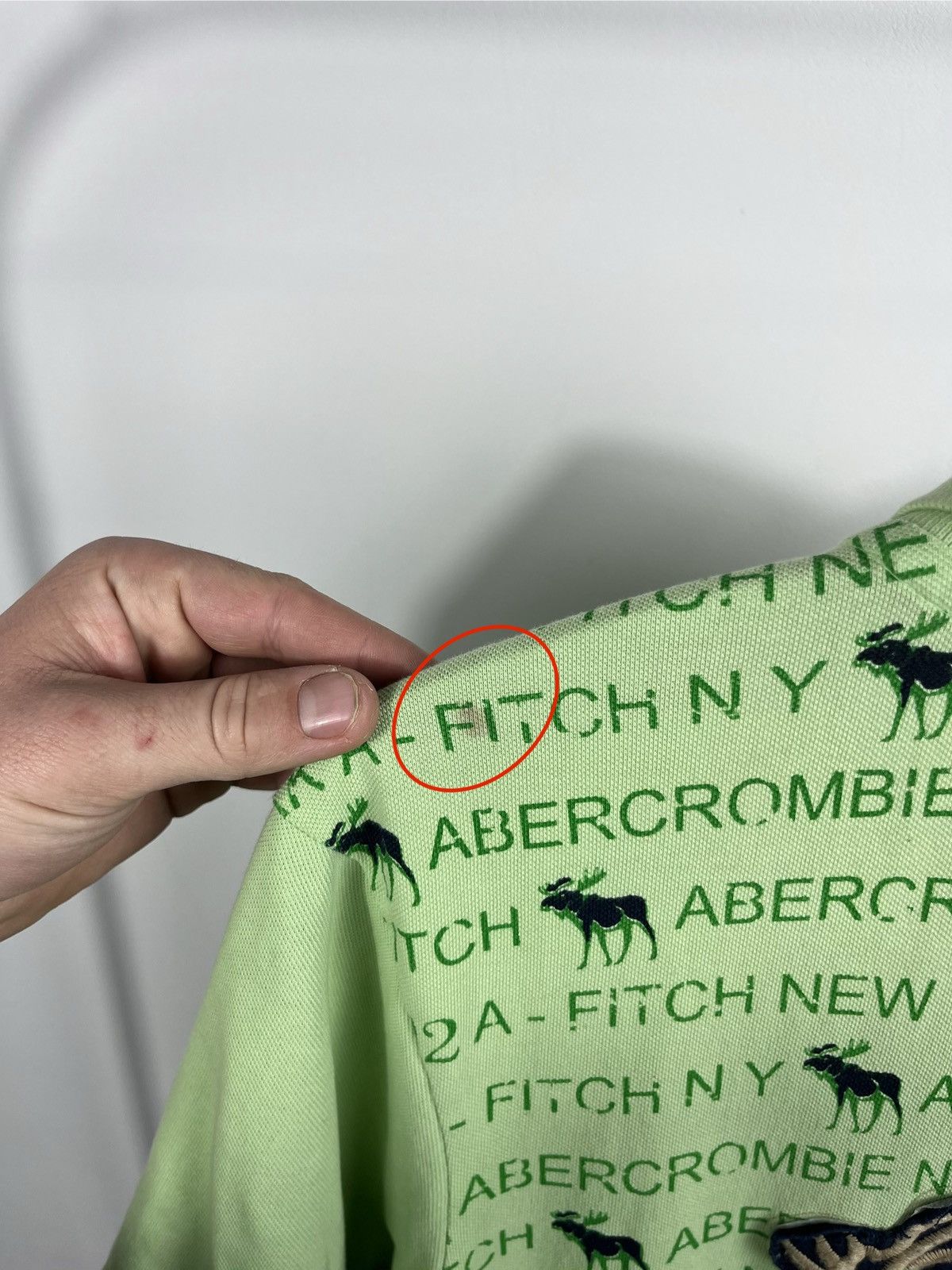 Abercrombie & Fitch Abercrombie & Fitch Green Polo Shirt Logo Print Size M Size US M / EU 48-50 / 2 - 13 Thumbnail