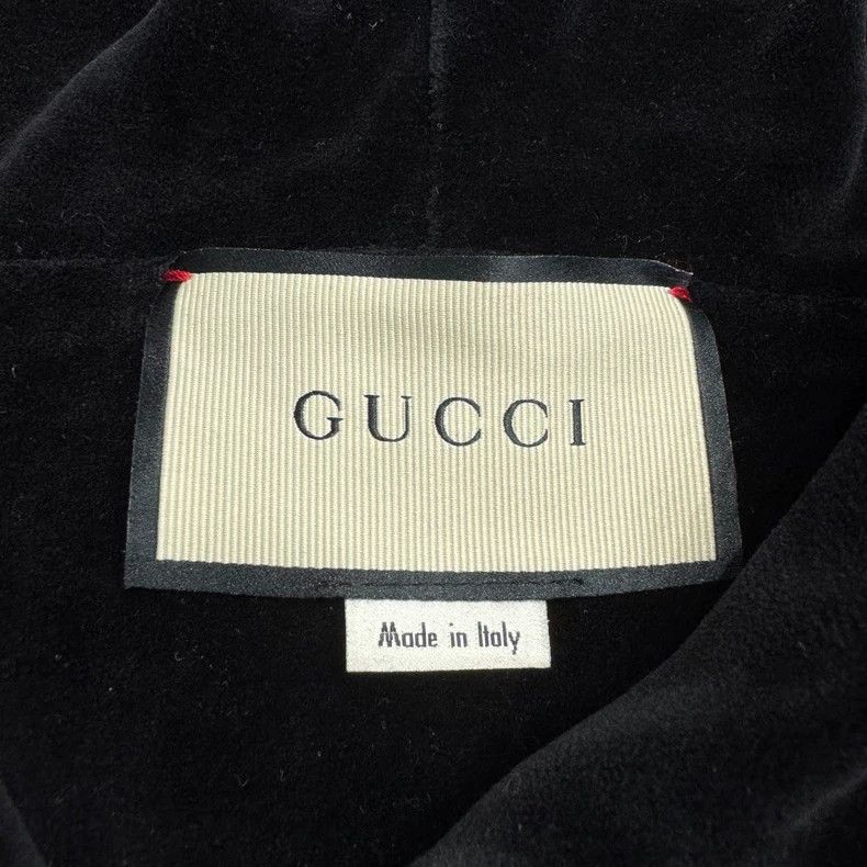 Gucci Gucci Velvet Hoodie with Green Wolf Design-2505 Size US XXL / EU 58 / 5 - 3 Thumbnail