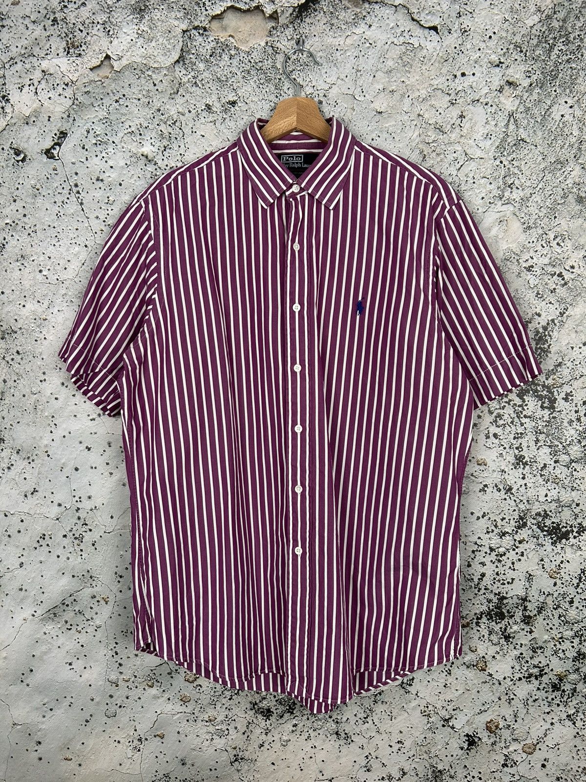 Vintage Polo Ralph Lauren 90s Purple Stripe Shirt