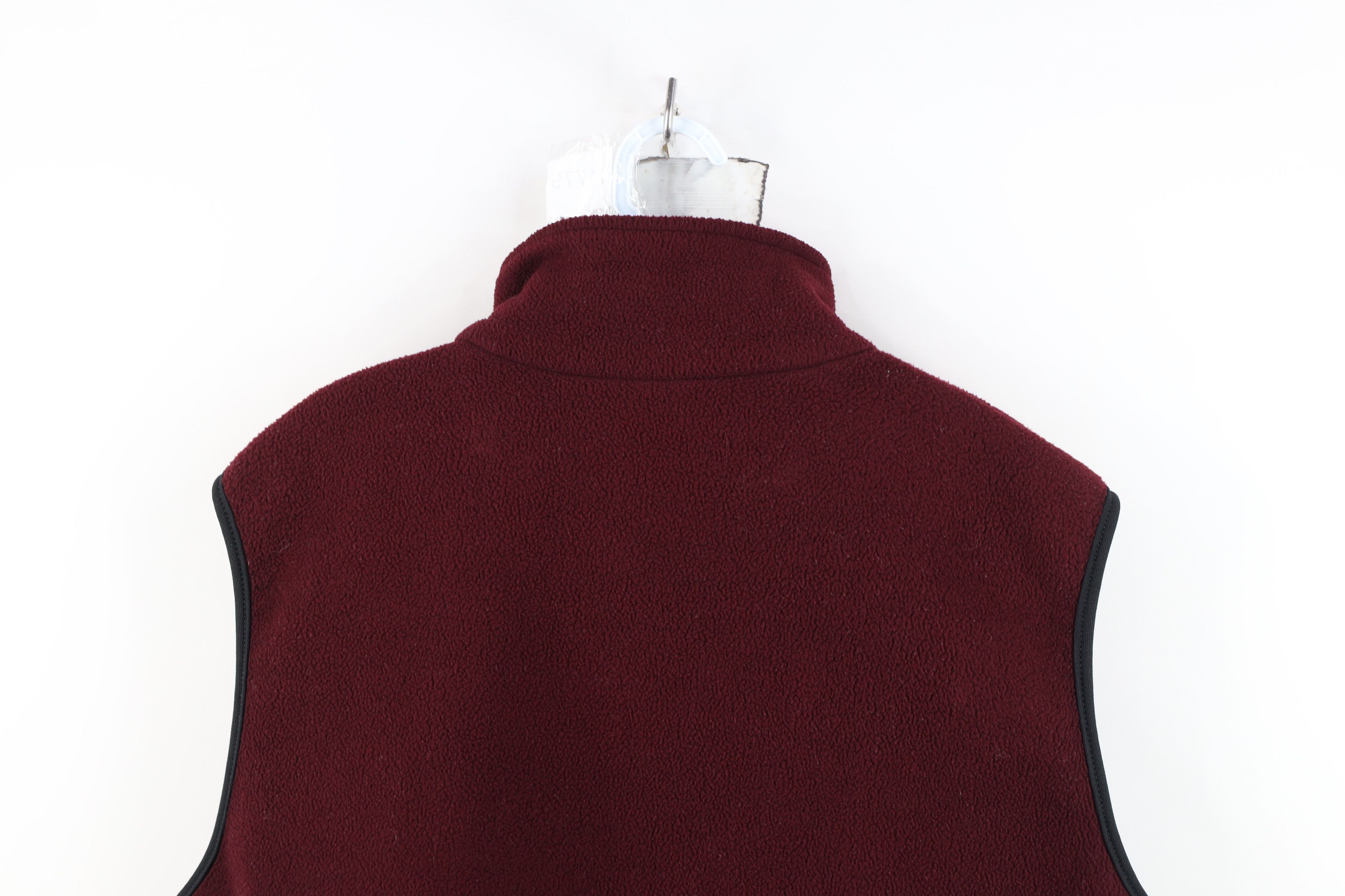 Vintage Vintage 90s Streetwear Full Zip Vest Jacket Burgundy USA Size US L / EU 52-54 / 3 - 14 Thumbnail