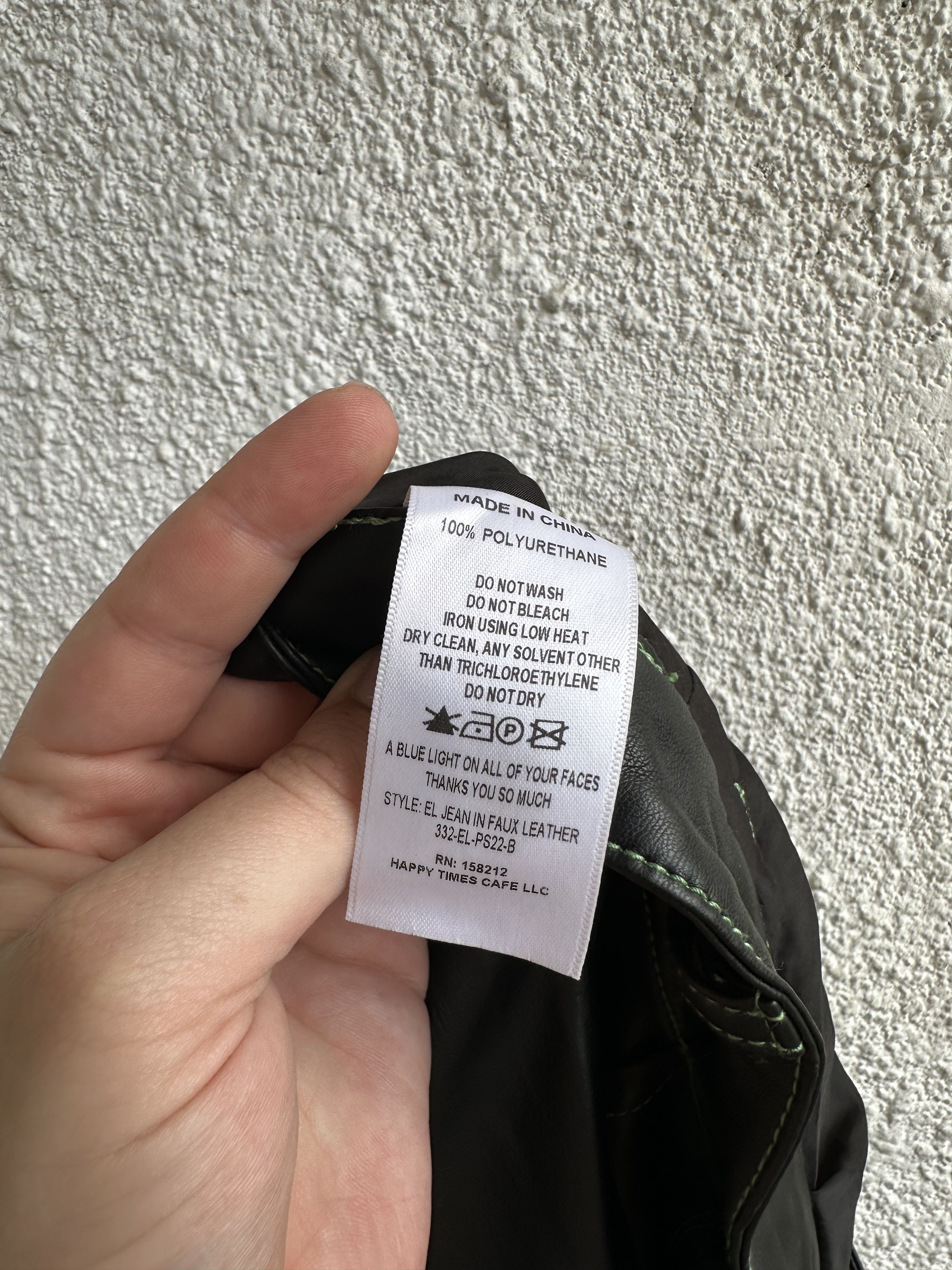 Eckhaus Latta BLACK FAUX-LEATHER PANELED PANTS Size US 34 / EU 50 - 7 Thumbnail
