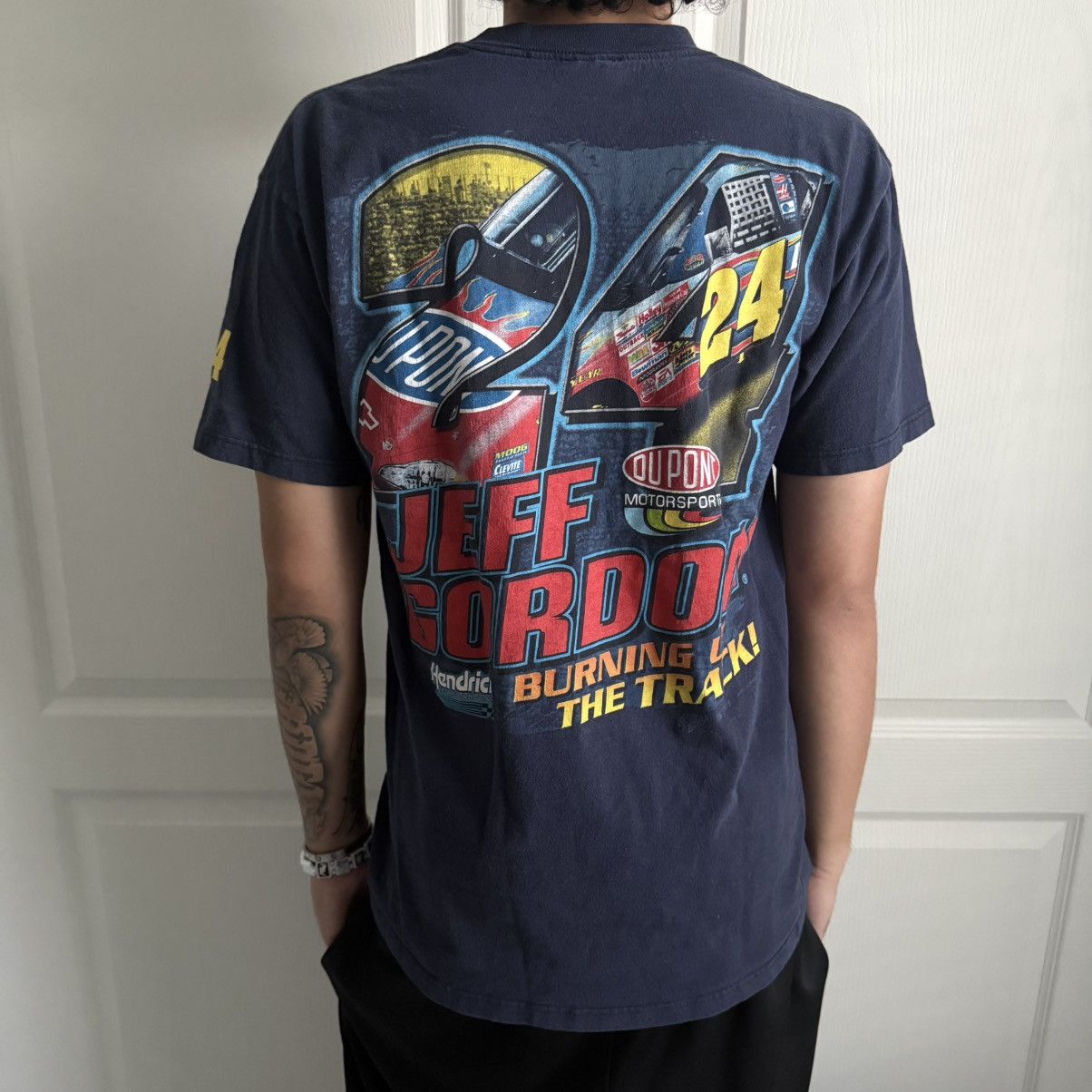 Other Vintage Y2K/2000s Blue Jeff Gordon NASCAR Streetwear Tee ! Size US M / EU 48-50 / 2 - 4 Thumbnail