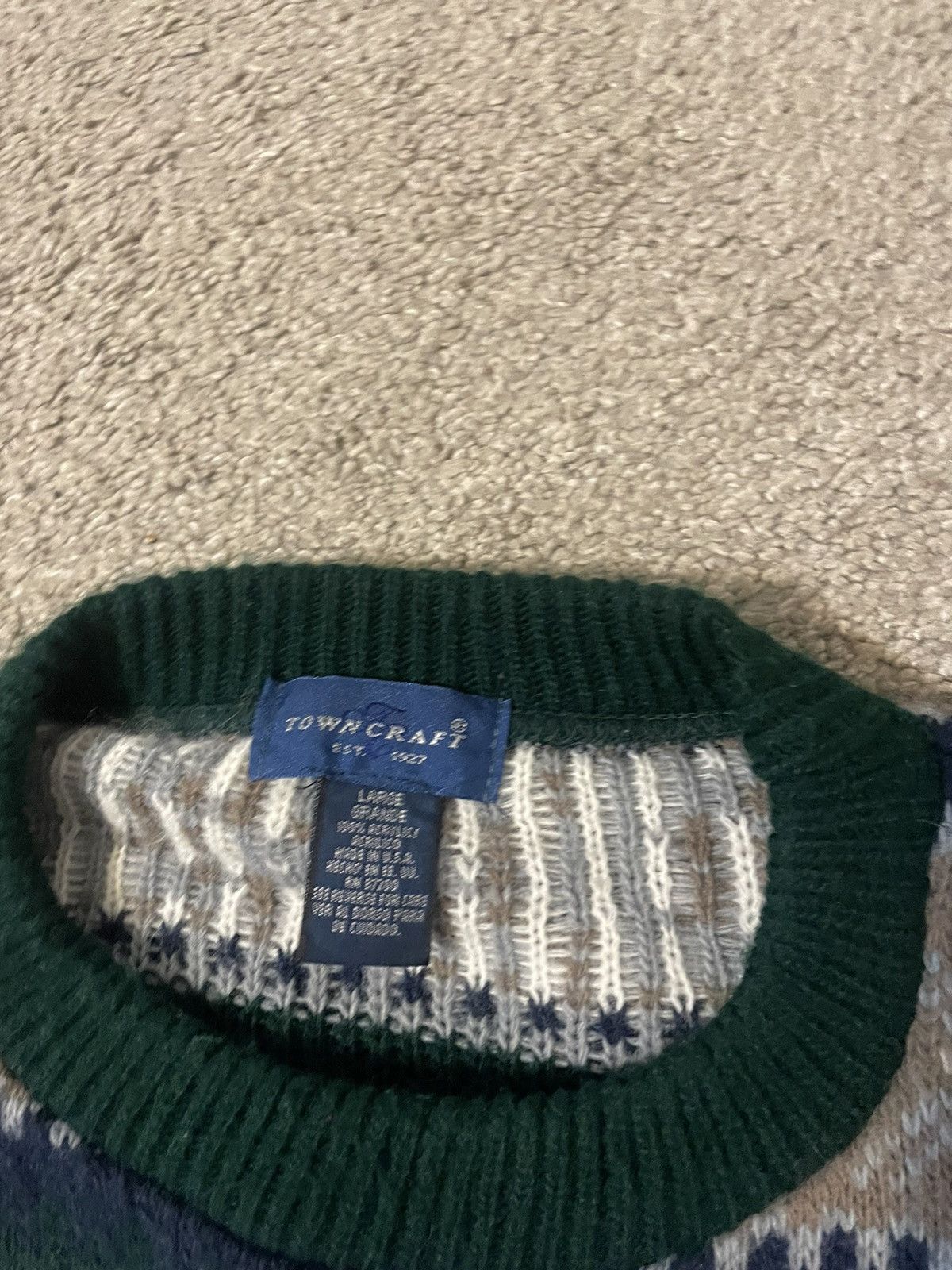 Towncraft × Vintage Vintage 90s Towncraft Sweater Size L Acrylic Grandpa Style Size US L / EU 52-54 / 3 - 2 Thumbnail