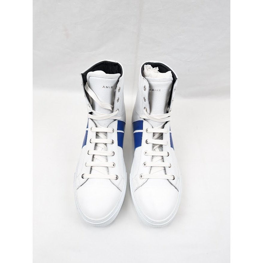 Amiri o1rshd1 Leather Sunset Sneakers in White/Blue Size US 12 / EU 45 - 15 Thumbnail