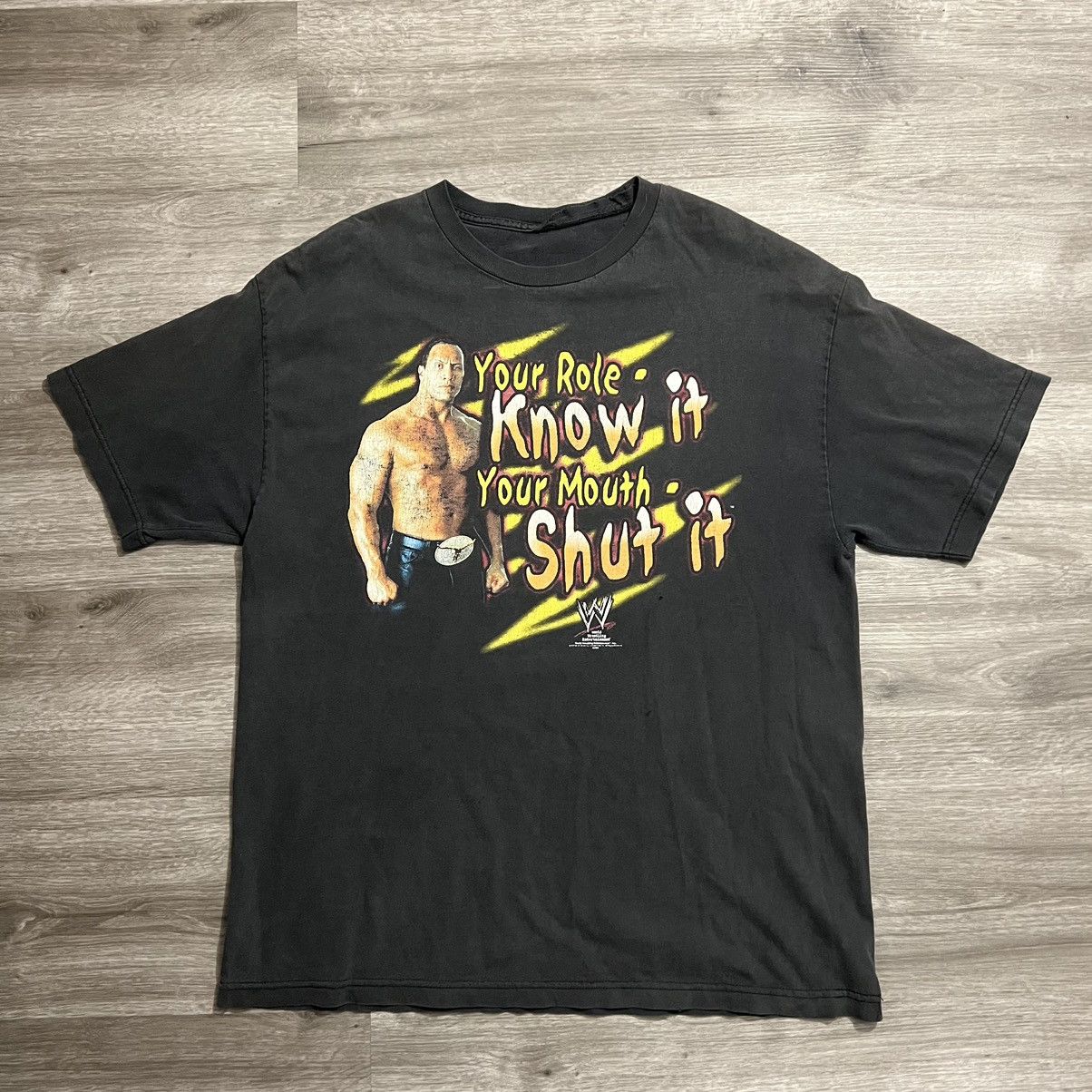 Vintage × WWE Vintage The Rock WWE Your Role Know It Your Mouth Shut It Size US XL / EU 56 / 4 - 2 Thumbnail