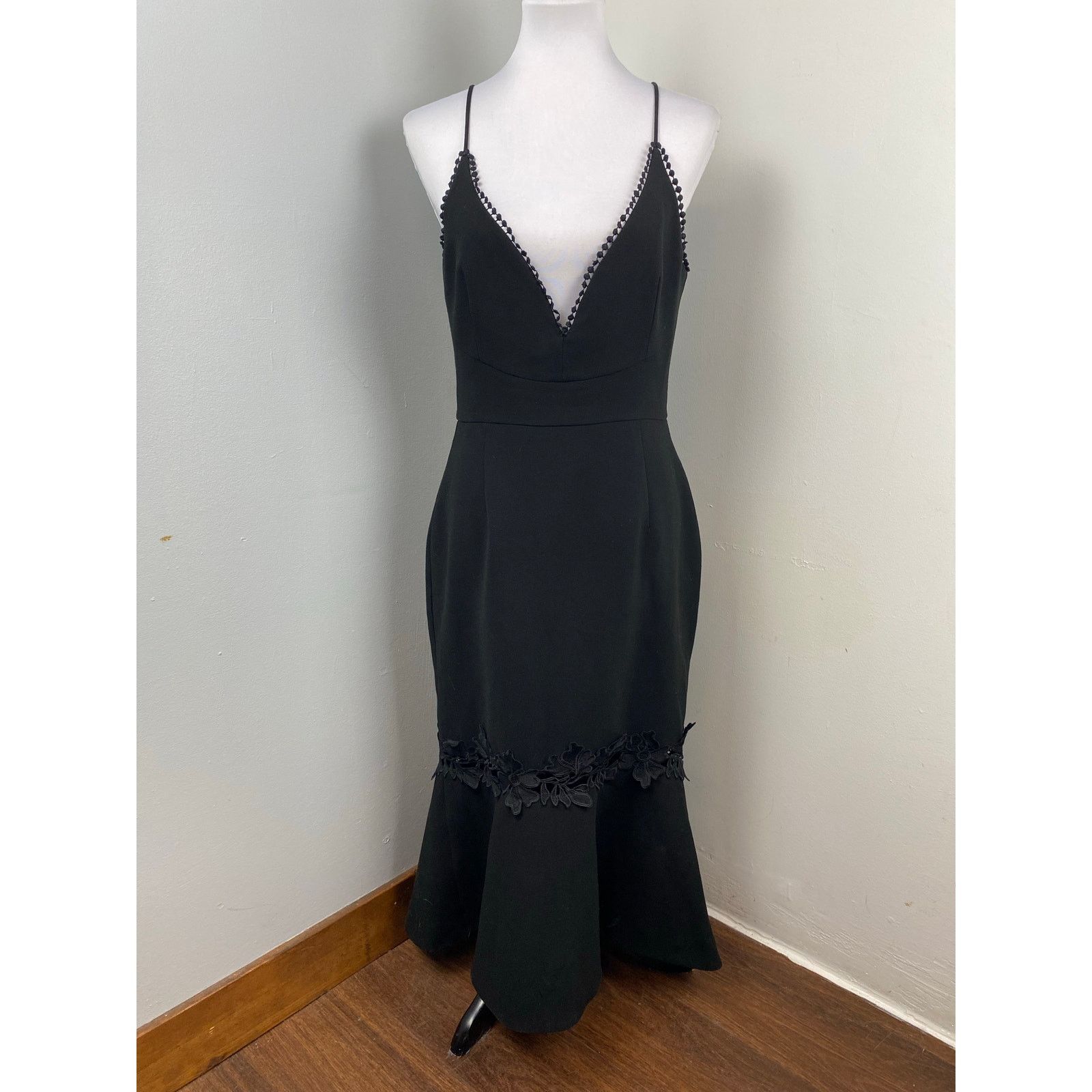 NICHOLAS Nicholas Crepe Phoenix Fitted Panel Floral Appliqué Dress Size M / US 6-8 / IT 42-44 - 4 Thumbnail