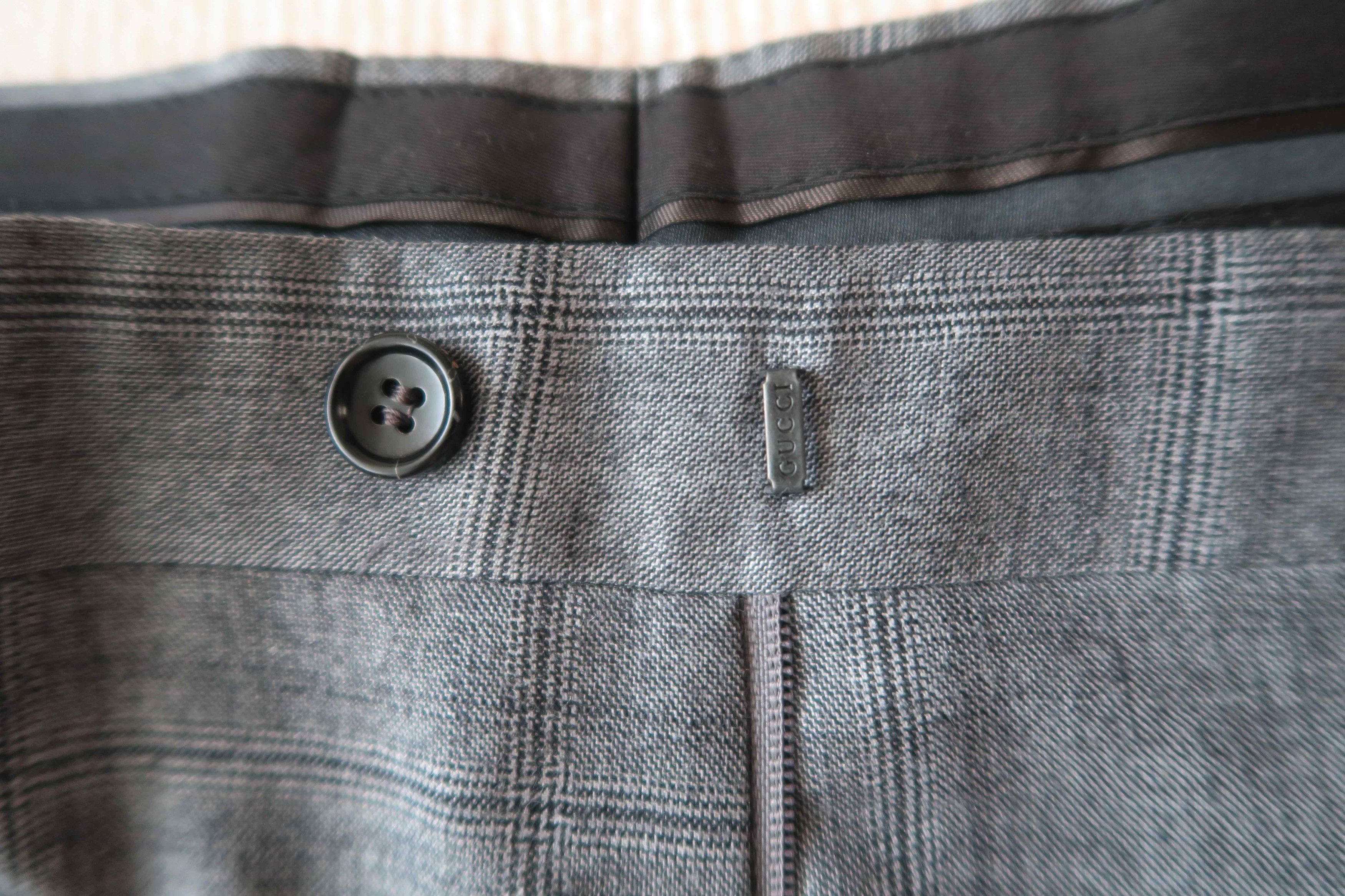 Gucci Gucci Gray Check Straight Leg Pants Size US 36 / EU 52 - 10 Thumbnail