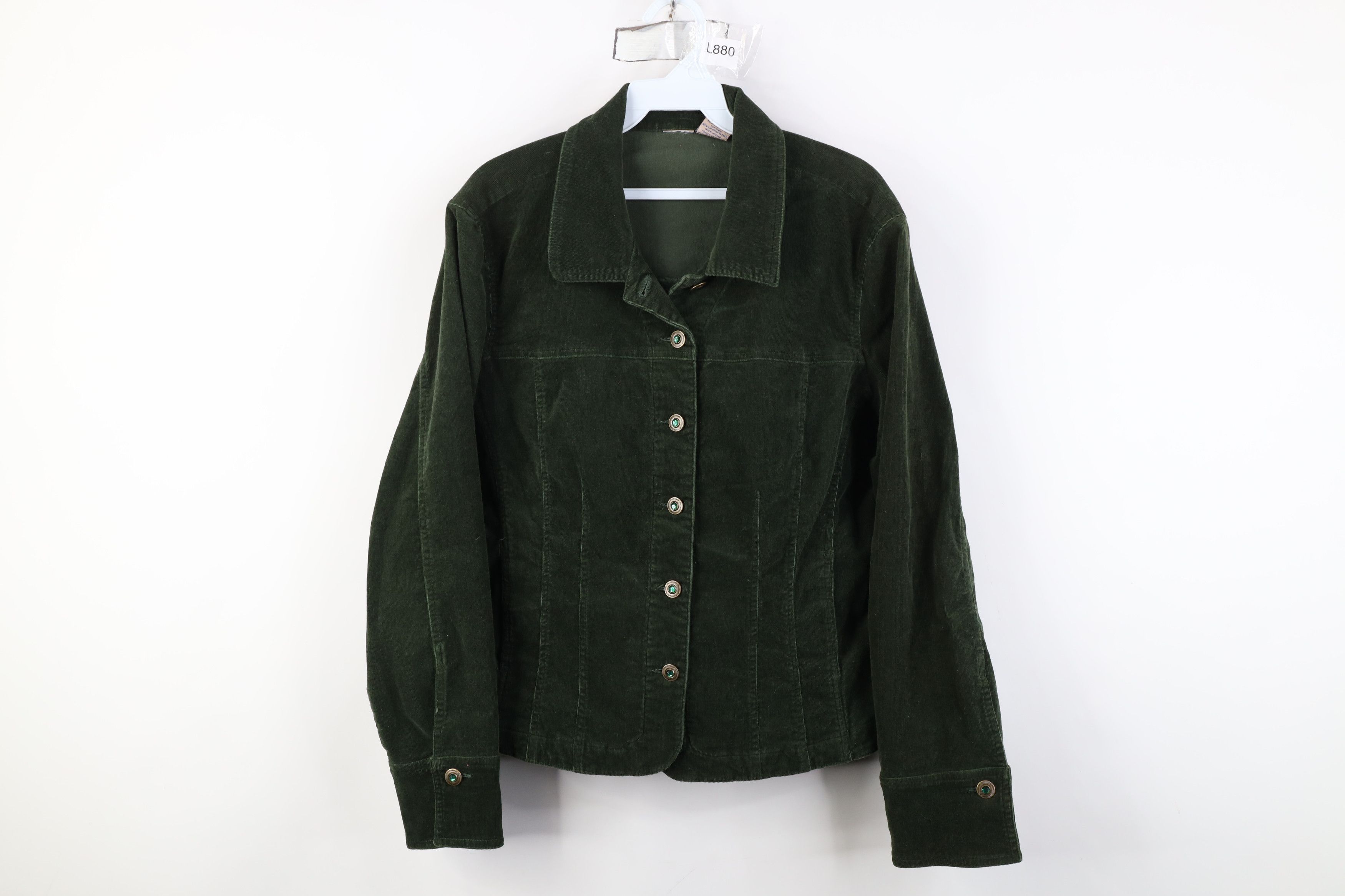 Vintage Vintage 90s Y2K Streetwear Babydoll Corduroy Trucker Jacket Size L / US 10 / IT 46 - 1 Thumbnail