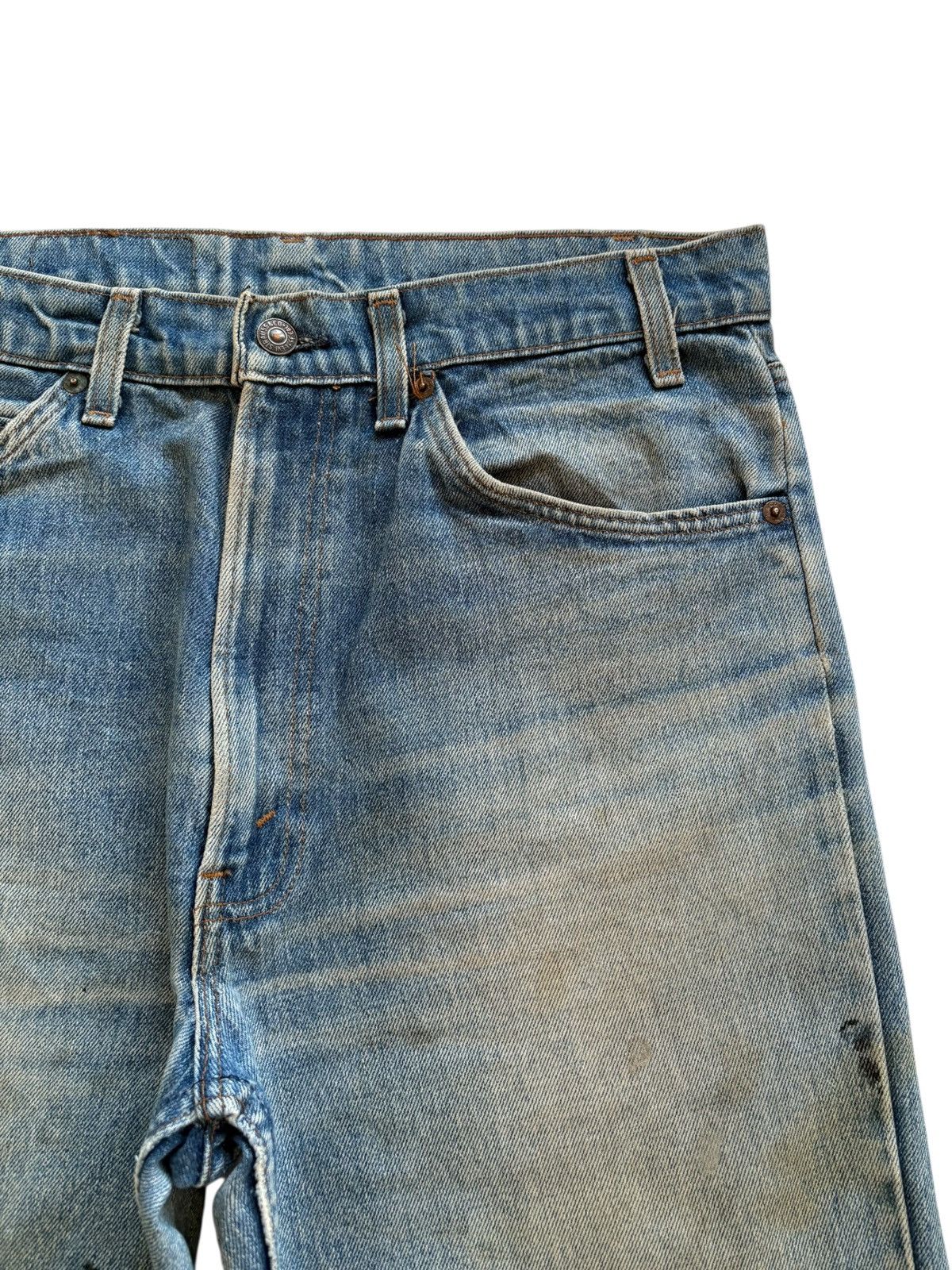 Levi's Vintage 70s Levis 607 Orange Tab Mud Wash Loose Short Jeans Size US 34 / EU 50 - 6 Thumbnail