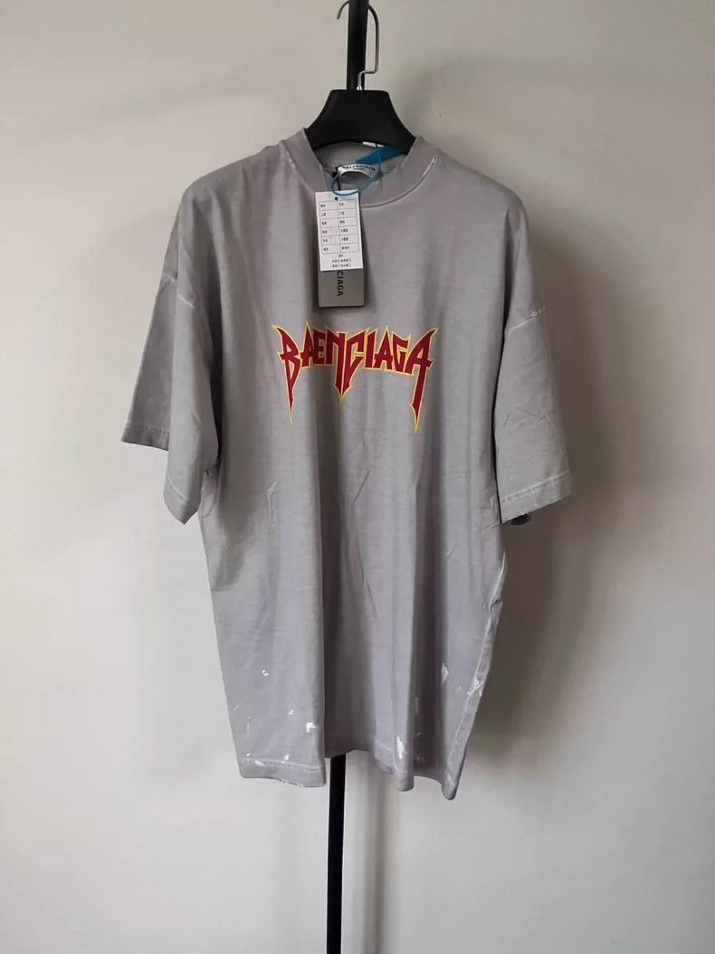 Balenciaga Balenciaga Flame Band Short Sleeve T-Shirt Size US S / EU 44-46 / 1 - 1 Thumbnail