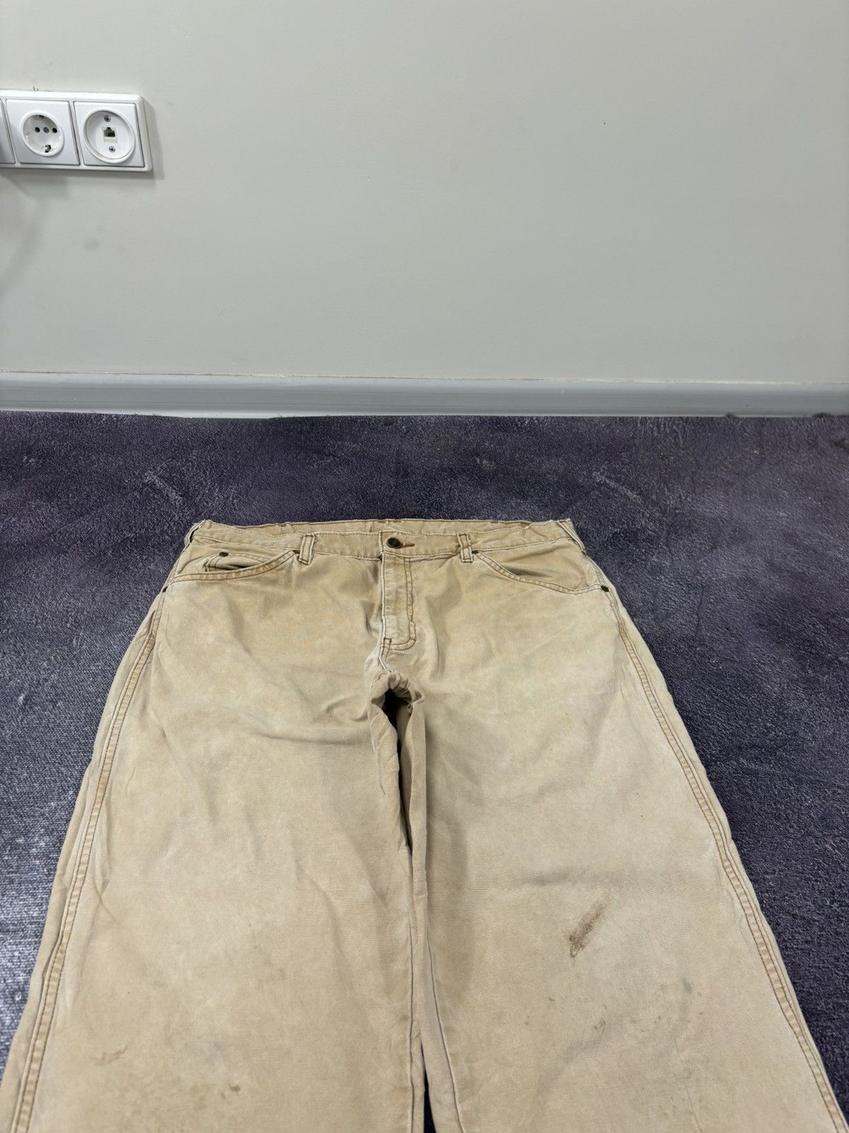 Dickies Vintage Dickies Faded Cream USA Hype Baggy Pants Jeans Size US 36 / EU 52 - 14 Thumbnail