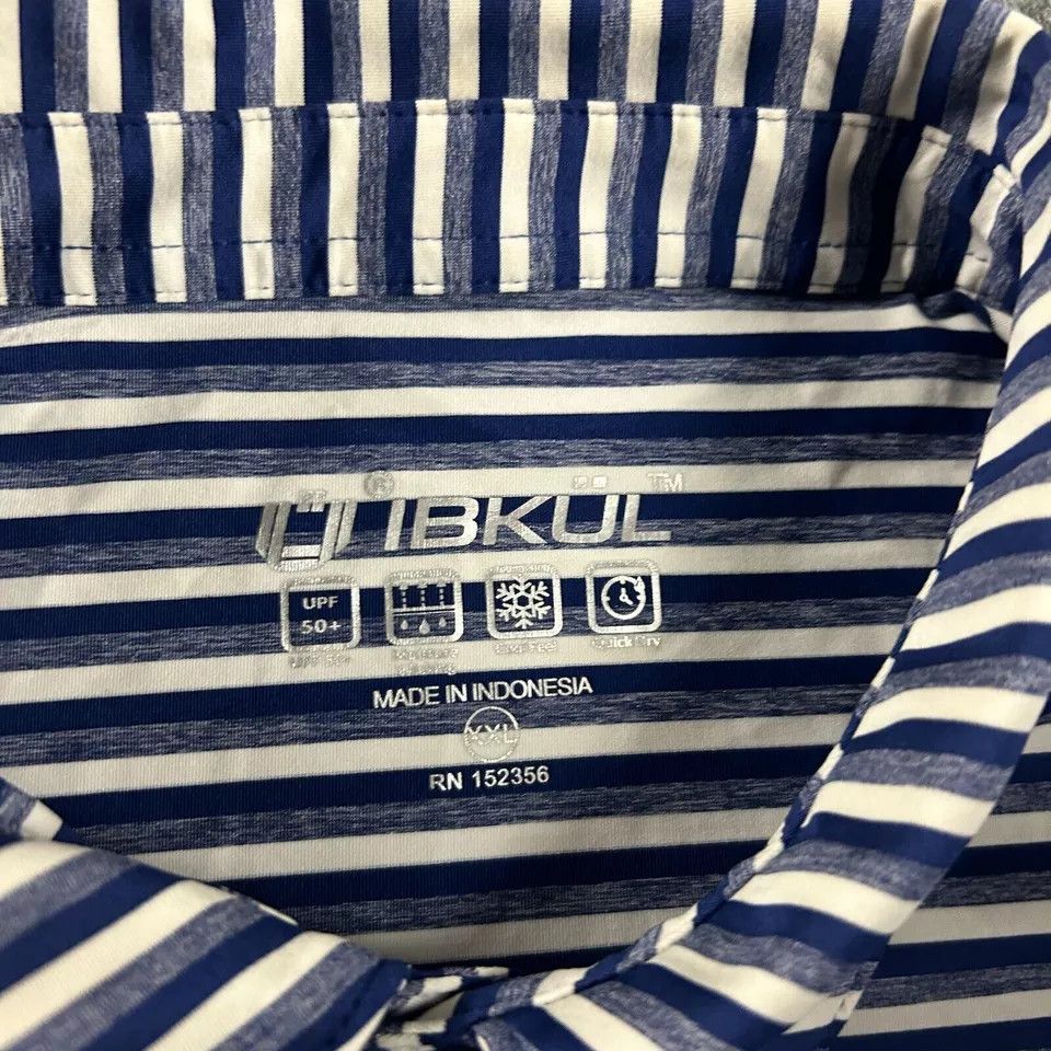 Other IBKUL Polo Shirt Mens XXL Striped Stretch UPF 50+ Quick Dry Size US XXL / EU 58 / 5 - 2 Thumbnail