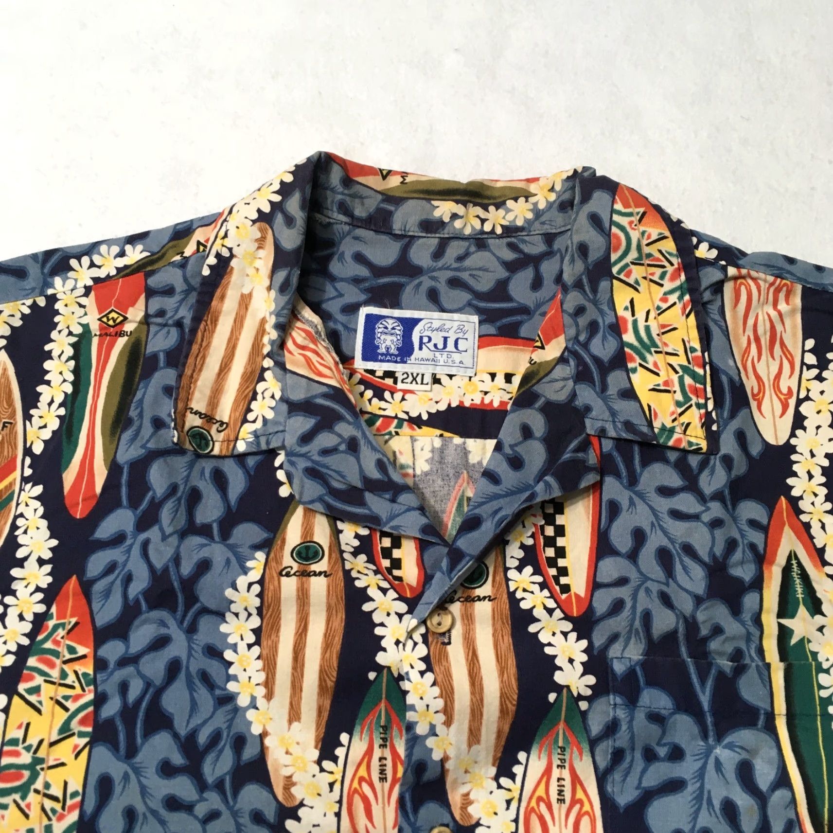 Vintage VINTAGE RJC Hawaiian Shirt Mens 2XL blue ALOHA Relax camp NEEDS REPAIRING Size US XXL / EU 58 / 5 - 5 Thumbnail