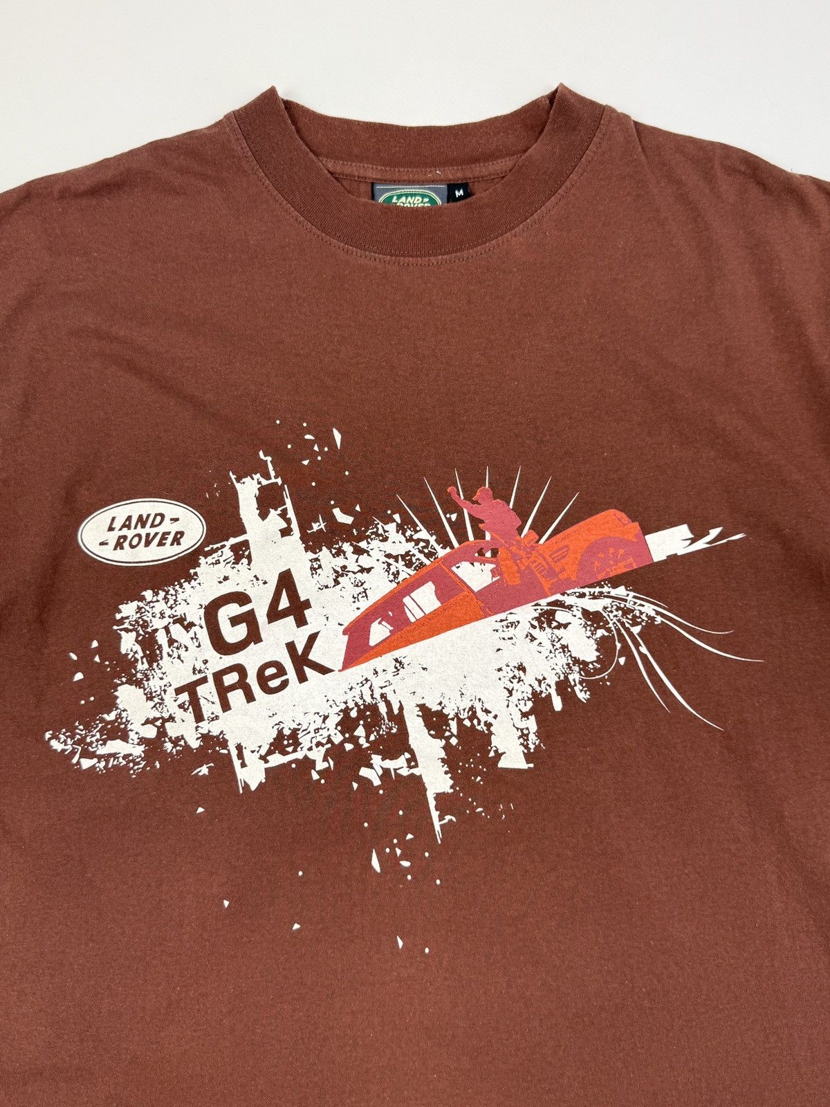 Vintage 2000 Vintage Land Rover G4 Trek Graphic Brown Boxy Tee Size US M / EU 48-50 / 2 - 3 Thumbnail