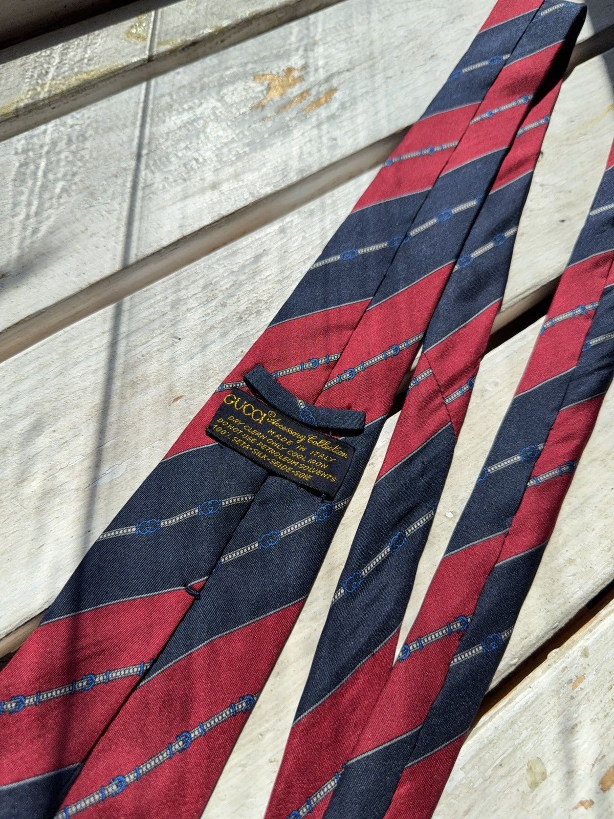 Gucci Rare Luxury Vintage Monogram 90s GUCCI Tie Size ONE SIZE - 8 Thumbnail