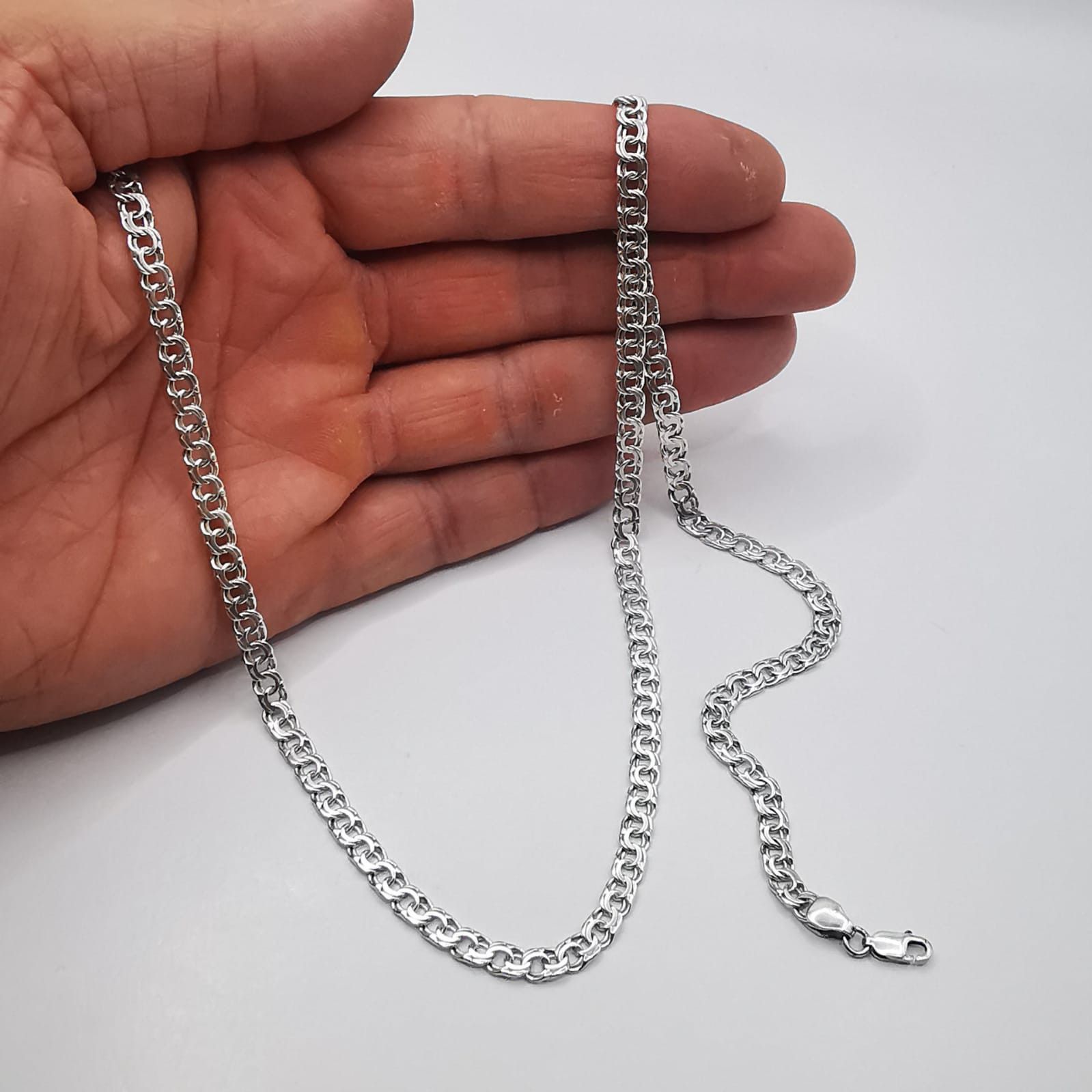 Sterling Silver Vintage Chain,925 Sterling Silver,Signed ,Handmade 16,05g Size ONE SIZE - 8 Thumbnail