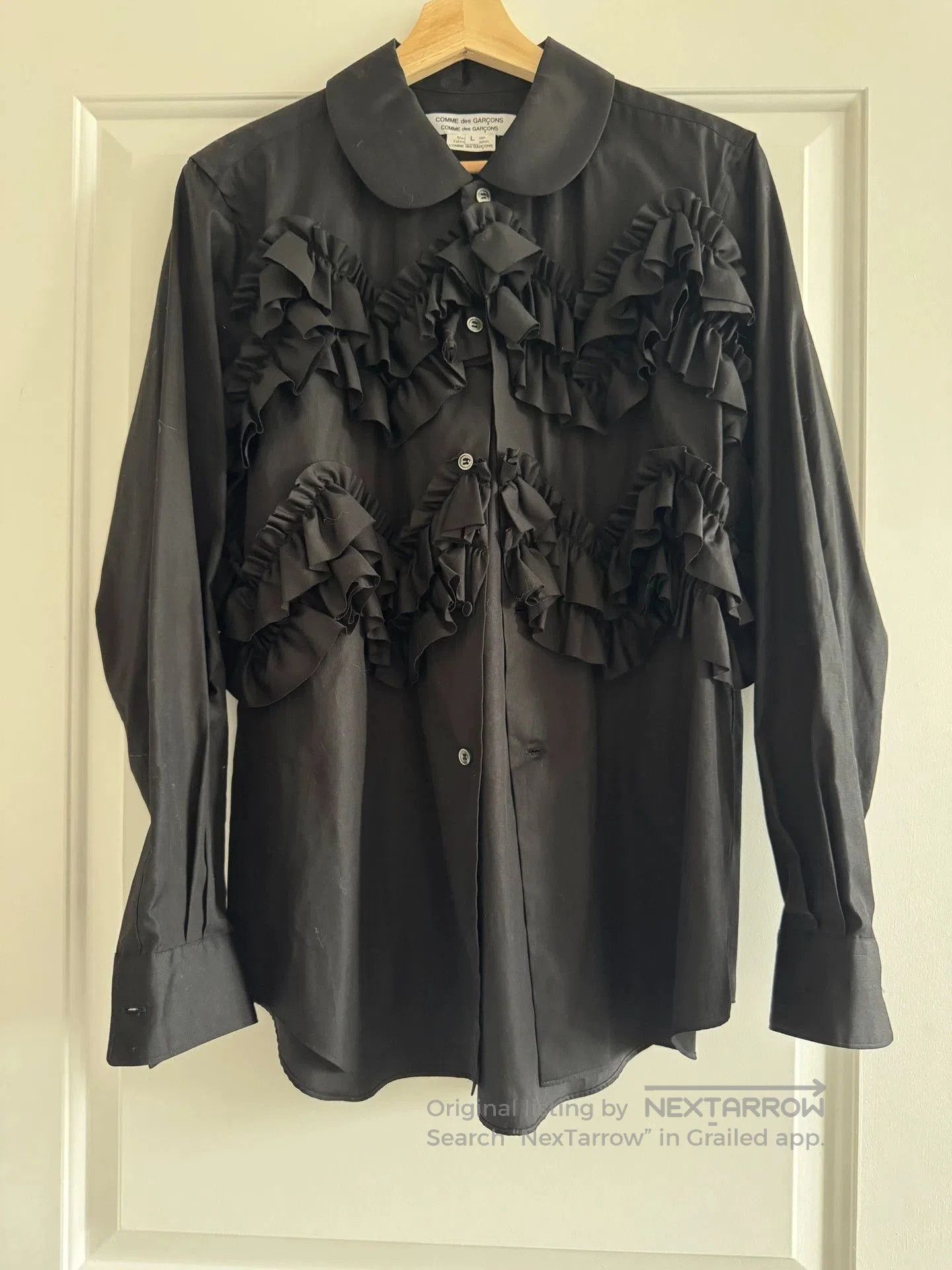 Comme des Garcons Comme des Garcons Ruffled Black Shirt. Size US L / EU 52-54 / 3 - 1 Thumbnail