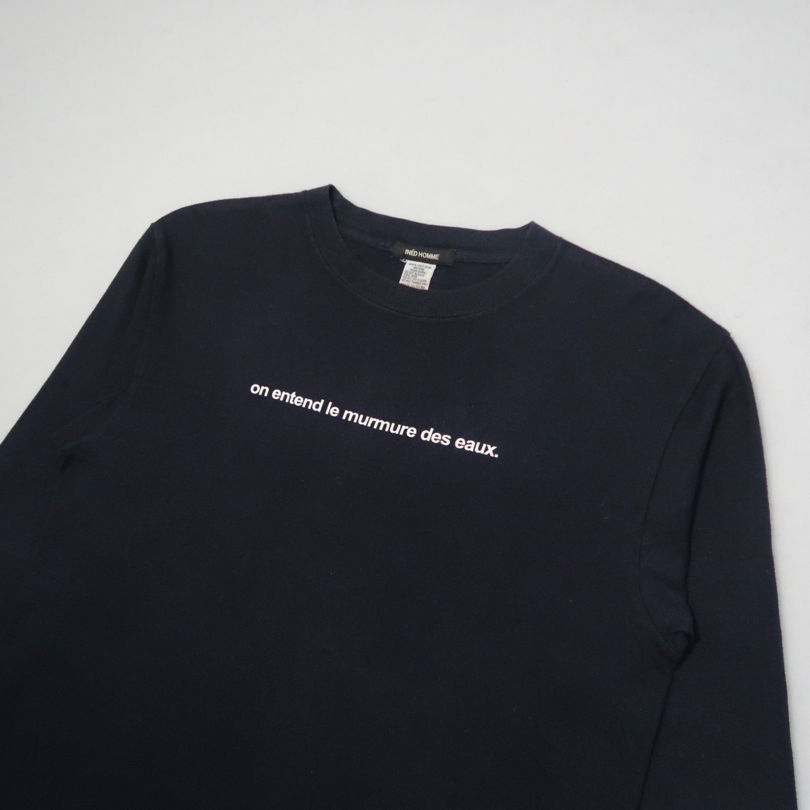 Yohji Yamamoto Vintage 90s Yohji Yamamoto Ined Homme "Quotes" Long Sleeve Size US M / EU 48-50 / 2 - 3 Thumbnail