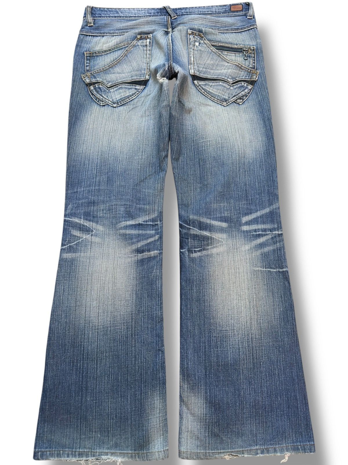 Nicole Club Vintage Nicole Club Flare Faded Whiskers Denim Size US 34 / EU 50 - 7 Thumbnail