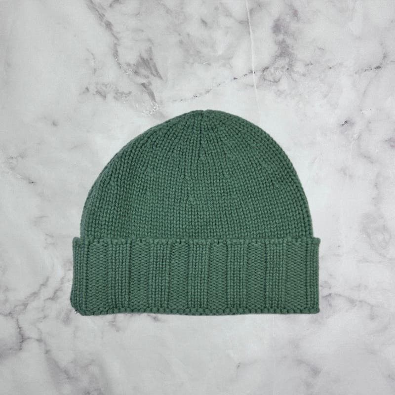 image of Hidden Ny Sample 1/1 Prototype Green Cashmere Beanie, Men's
