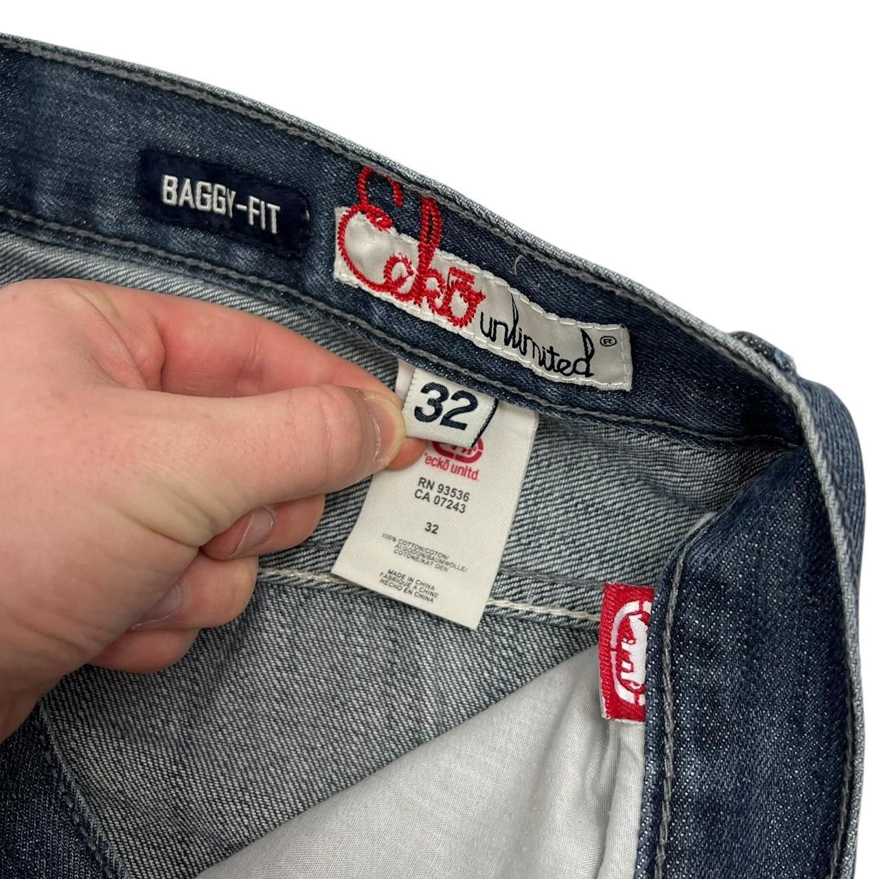 Ecko Unltd. Vintage Ecko Unltd Baggy Embroidered Jeans - Waist: 32” Size US 32 / EU 48 - 6 Thumbnail