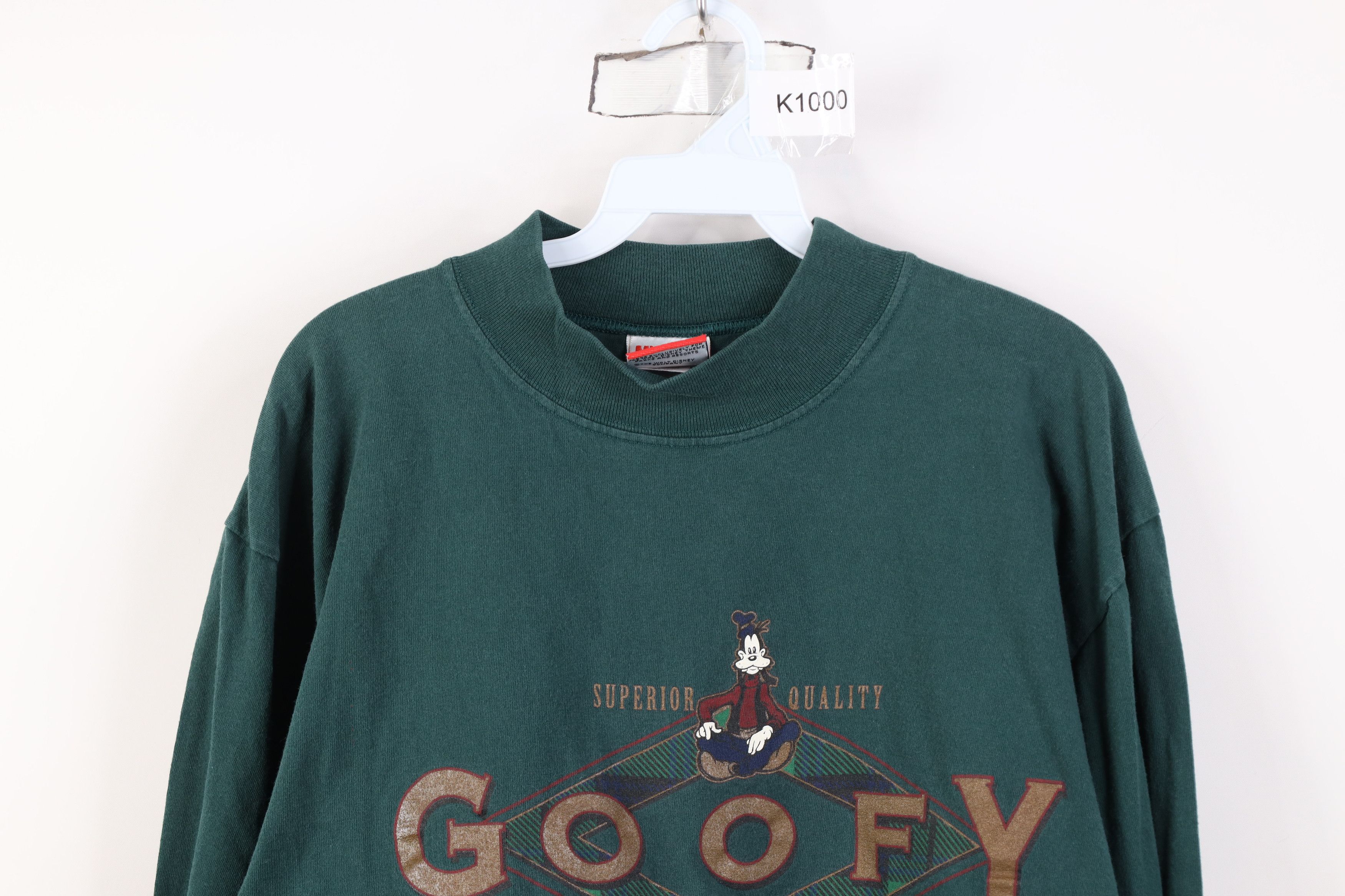 Disney Vintage 90s Disney Goofy Mock Neck Long Sleeve T-Shirt USA Size US S / EU 44-46 / 1 - 2 Thumbnail