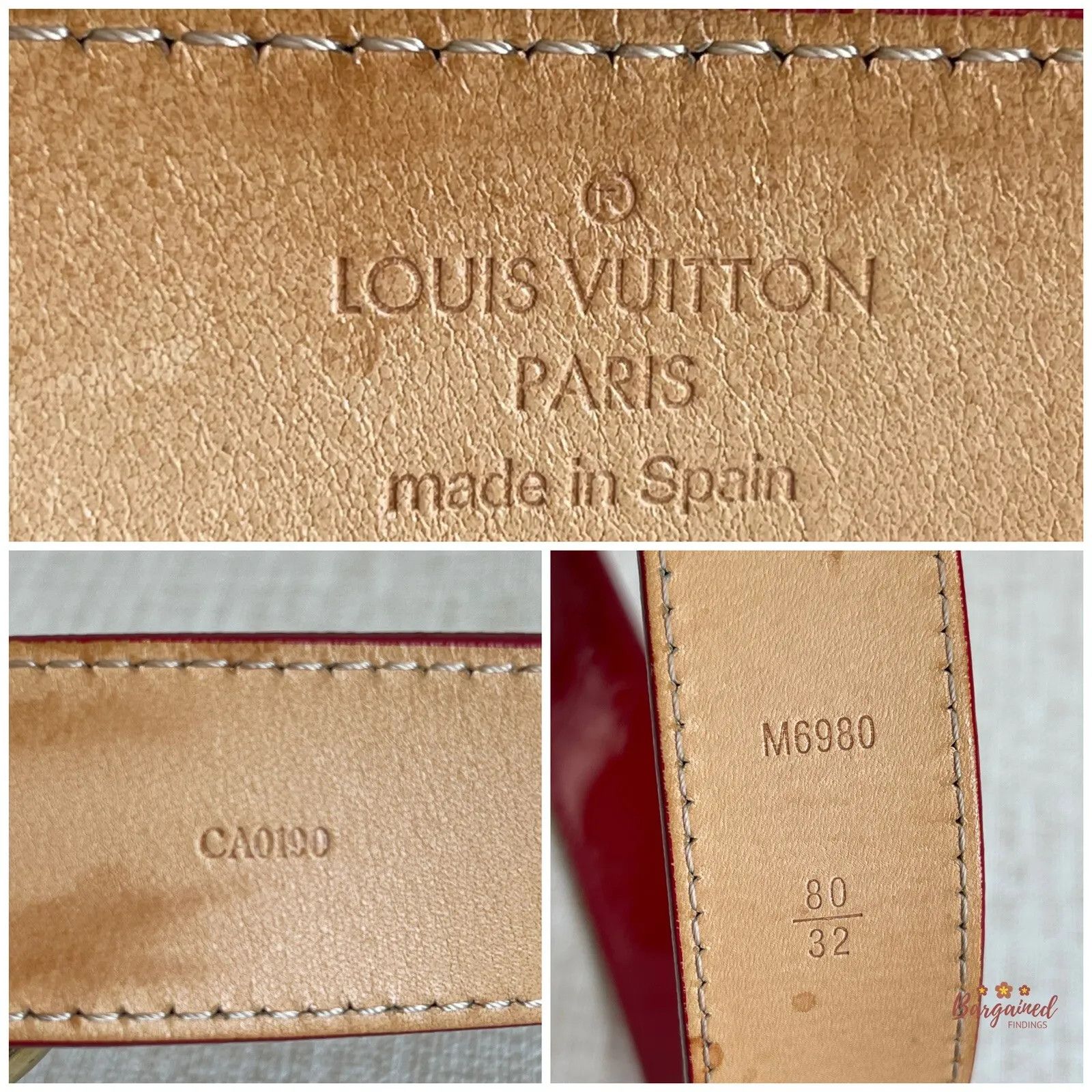 Louis Vuitton Louis Vuitton Pomme D'Amour Monogram Vernis LV Frame Belt Size ONE SIZE - 3 Thumbnail