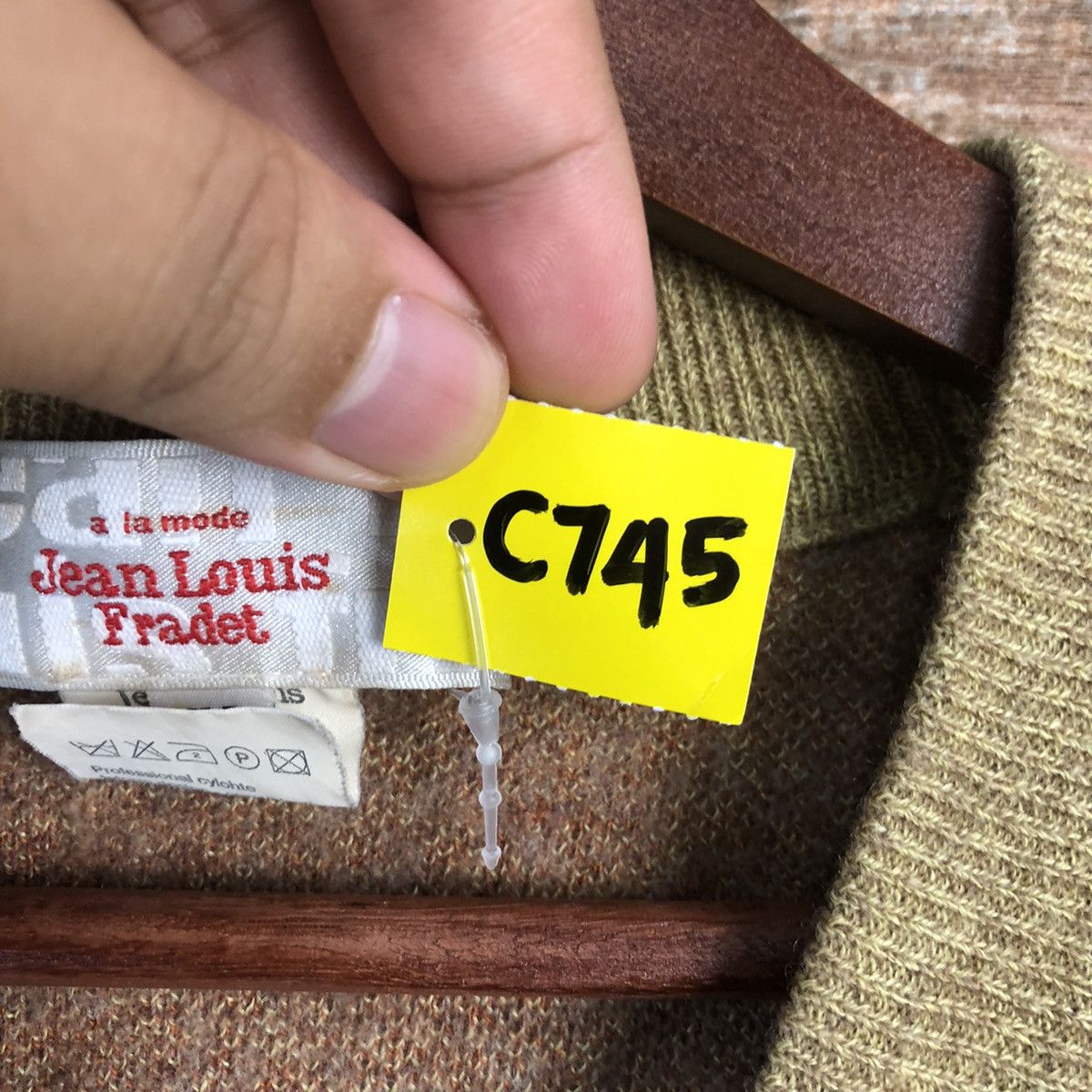 Japanese Brand DL Jean Louis Fradet Beige Cardigan Knitwear #C745 Size US M / EU 48-50 / 2 - 12 Thumbnail